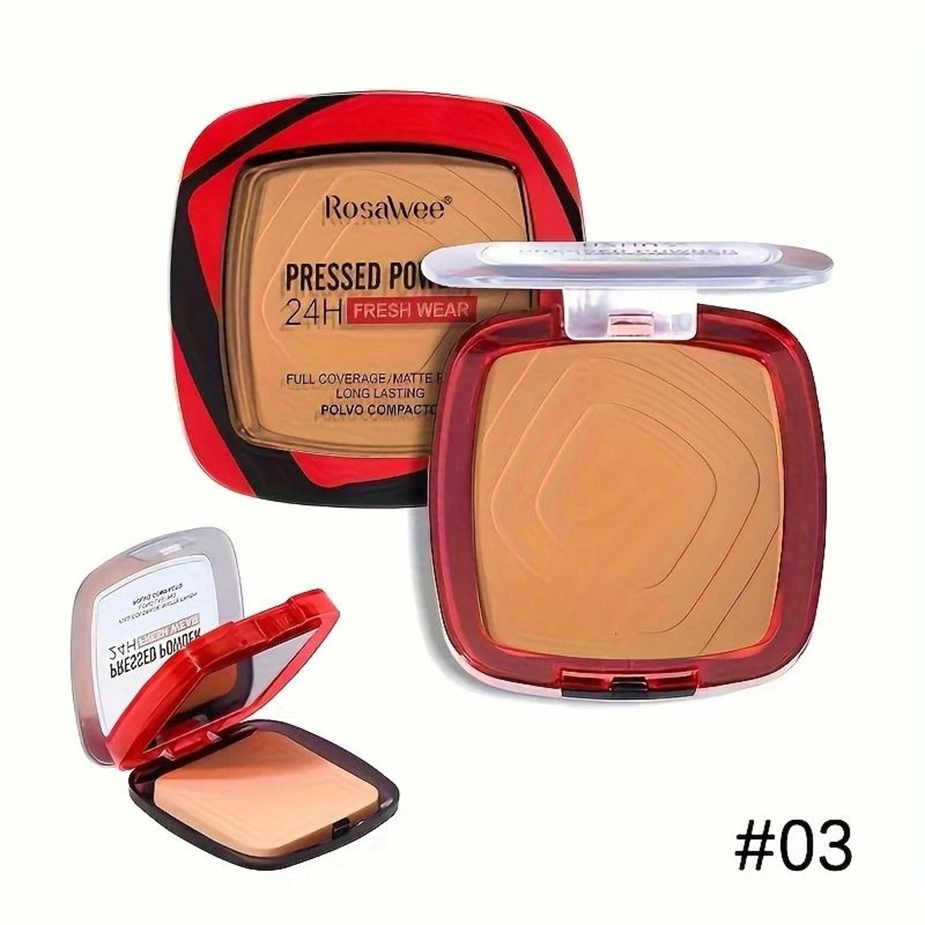 Matte Full Coverage Pressed Powder Foundation With Puff Applicator LongLasting Finishing Makeup 8