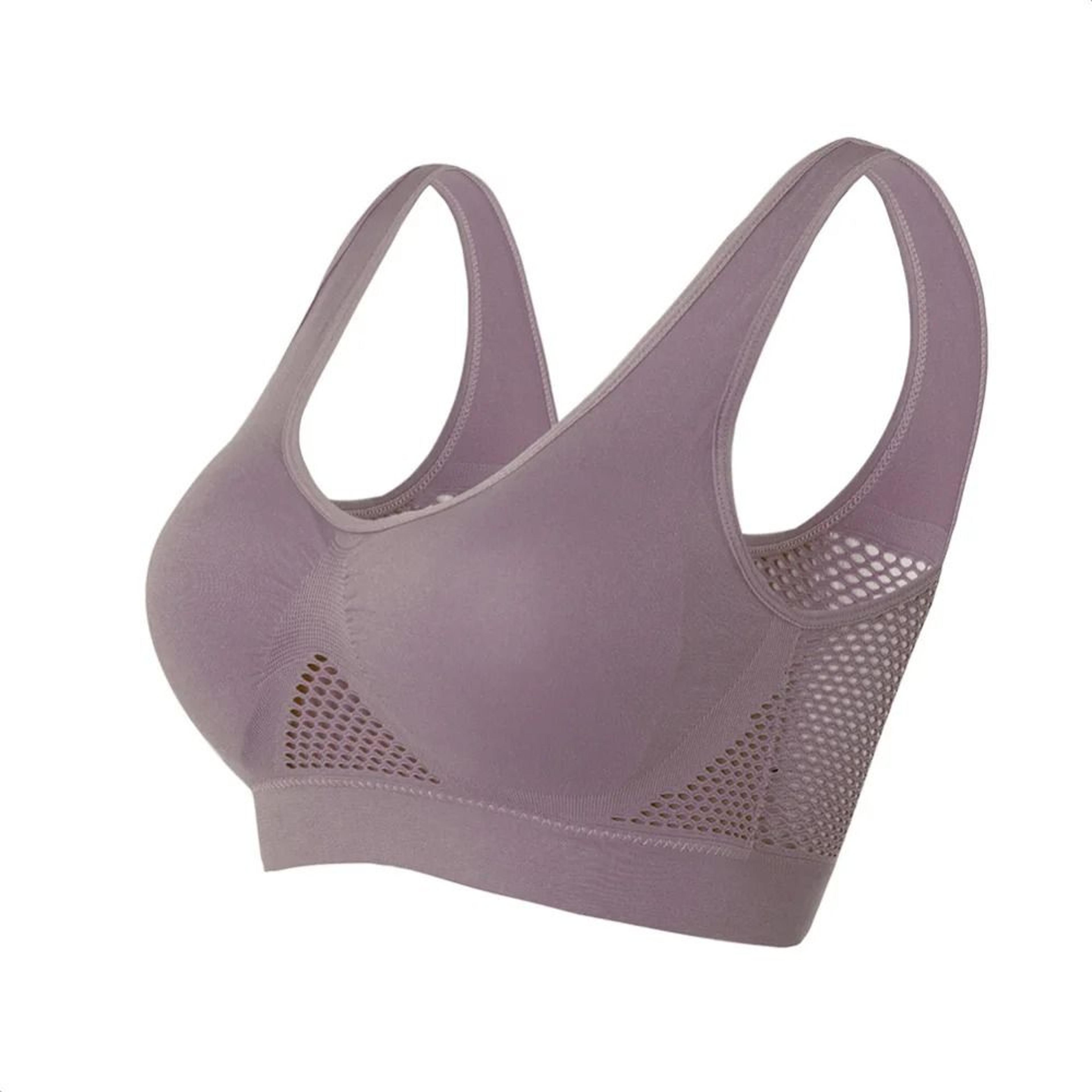 Seamless Mesh Sports Bra Wireless Breathable Yoga Bra Shockproof Fitness Crop Top 7