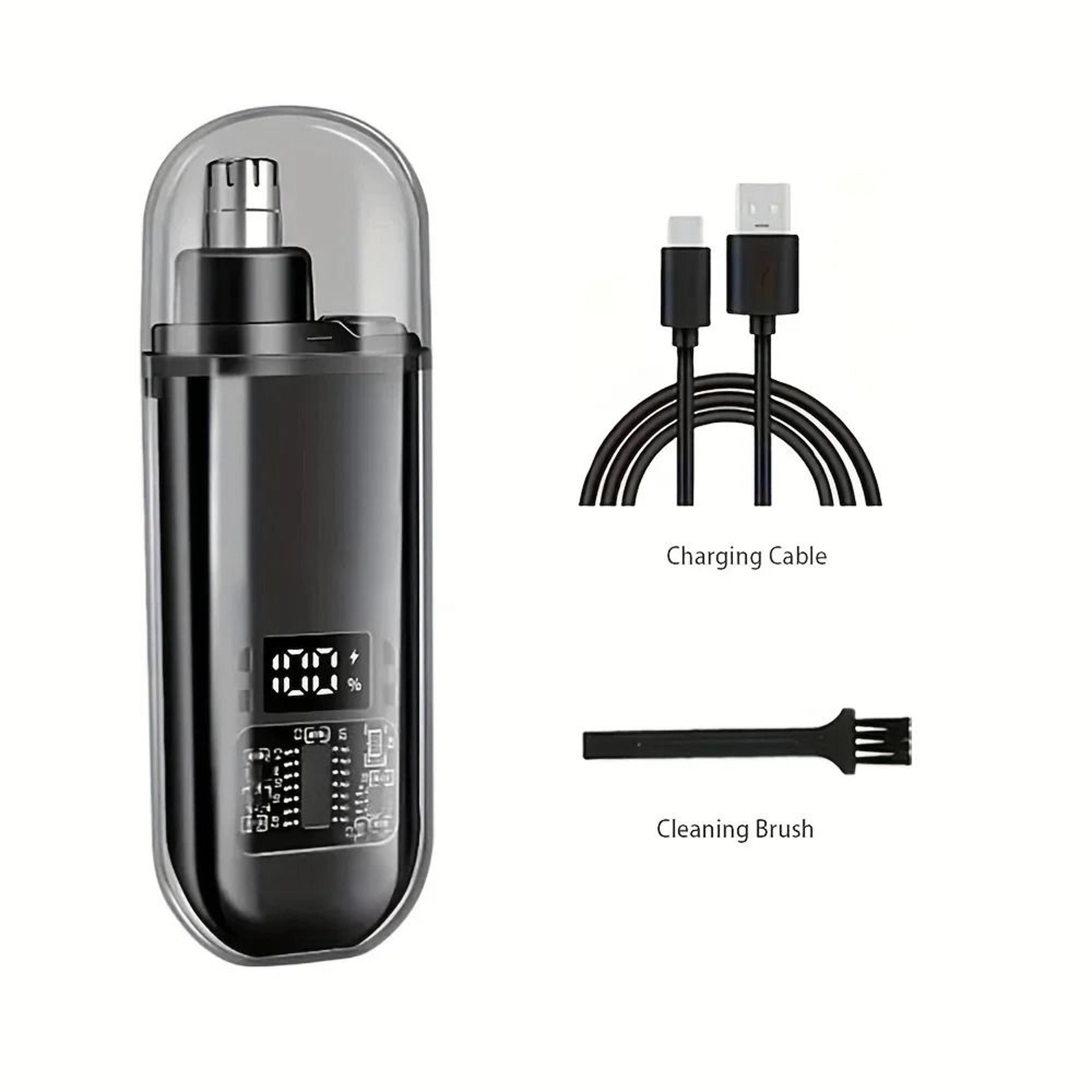 Rechargeable Nose And Ear Hair Trimmer USB C Portable Grooming Kit For Men 6