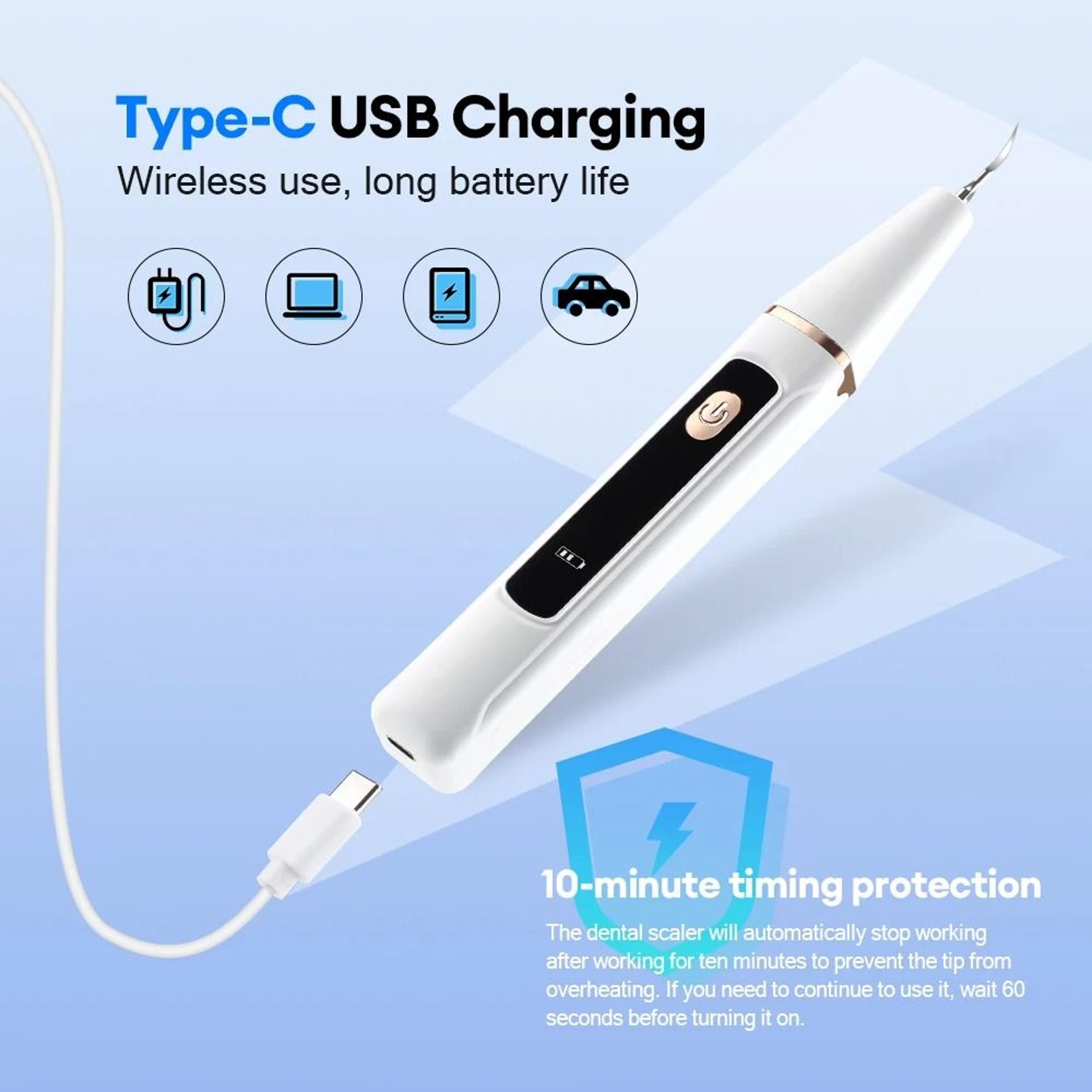 Electric Dental Scaler And Tartar Remover With Ultrasonic Plaque Cleaning Kit 2