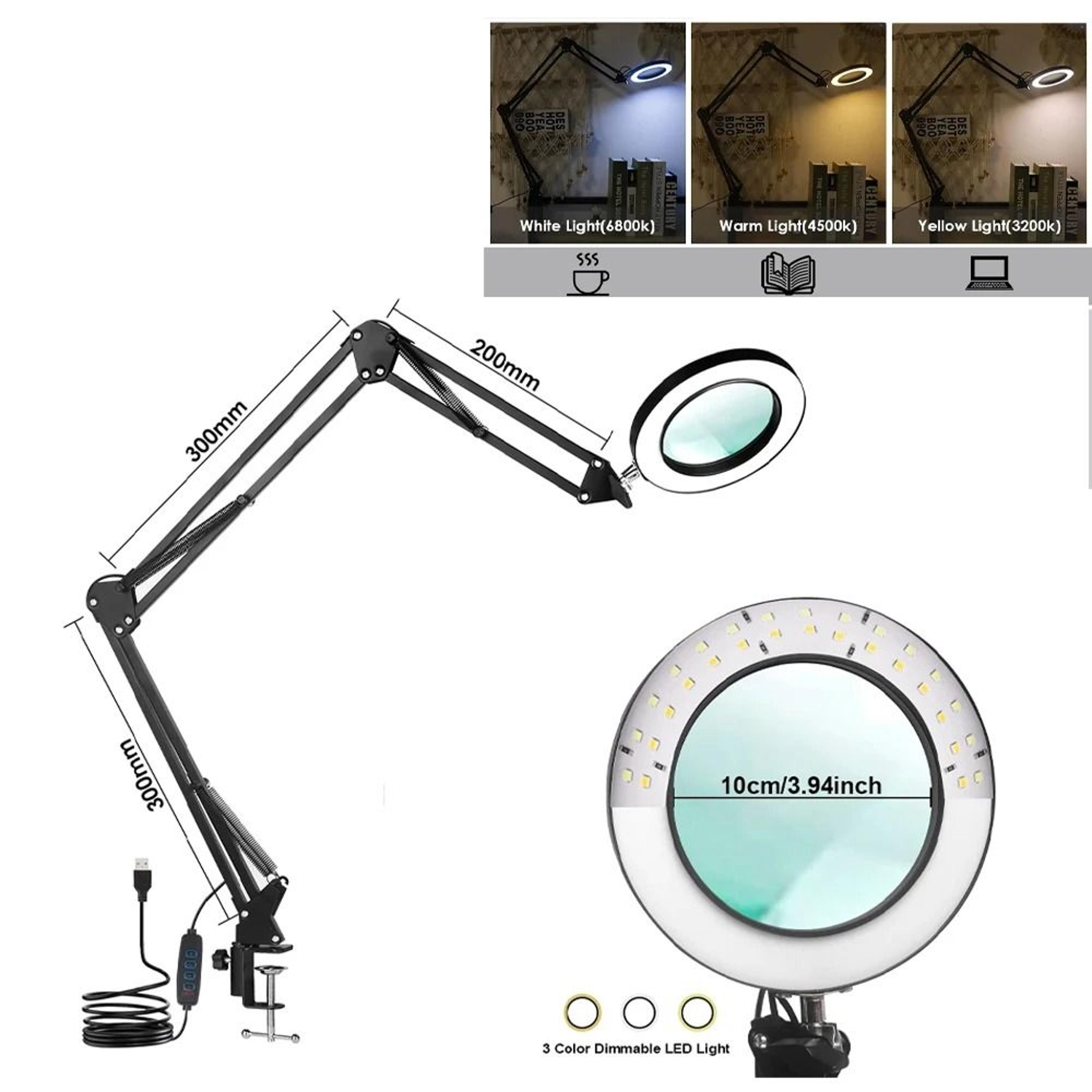 72LED Magnifying Lamp With 8X And 10X Zoom And Adjustable 3Color Light 14