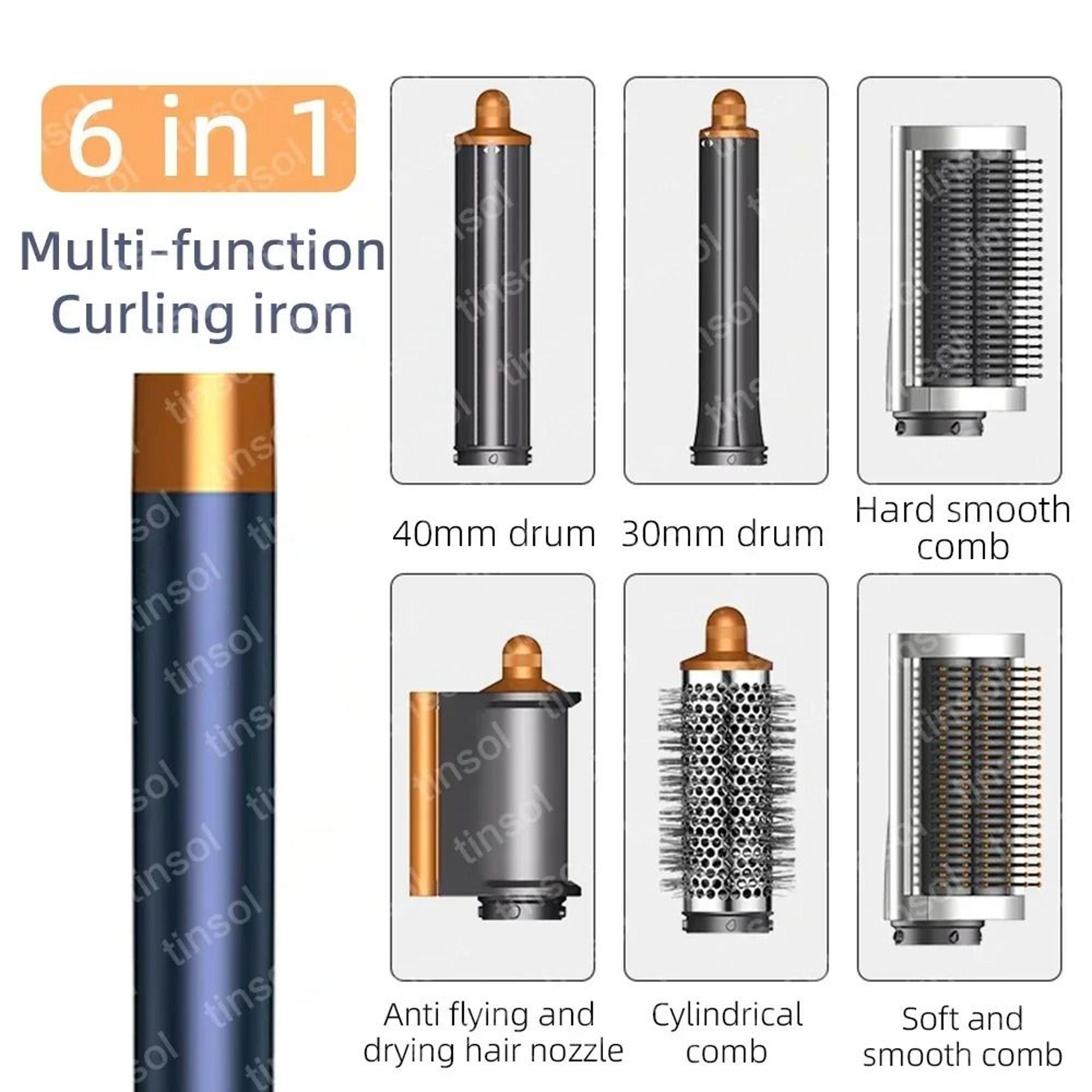 6in1 Detachable Blow Dryer With Comb Attachments For Voluminous SalonStyle Hair 12