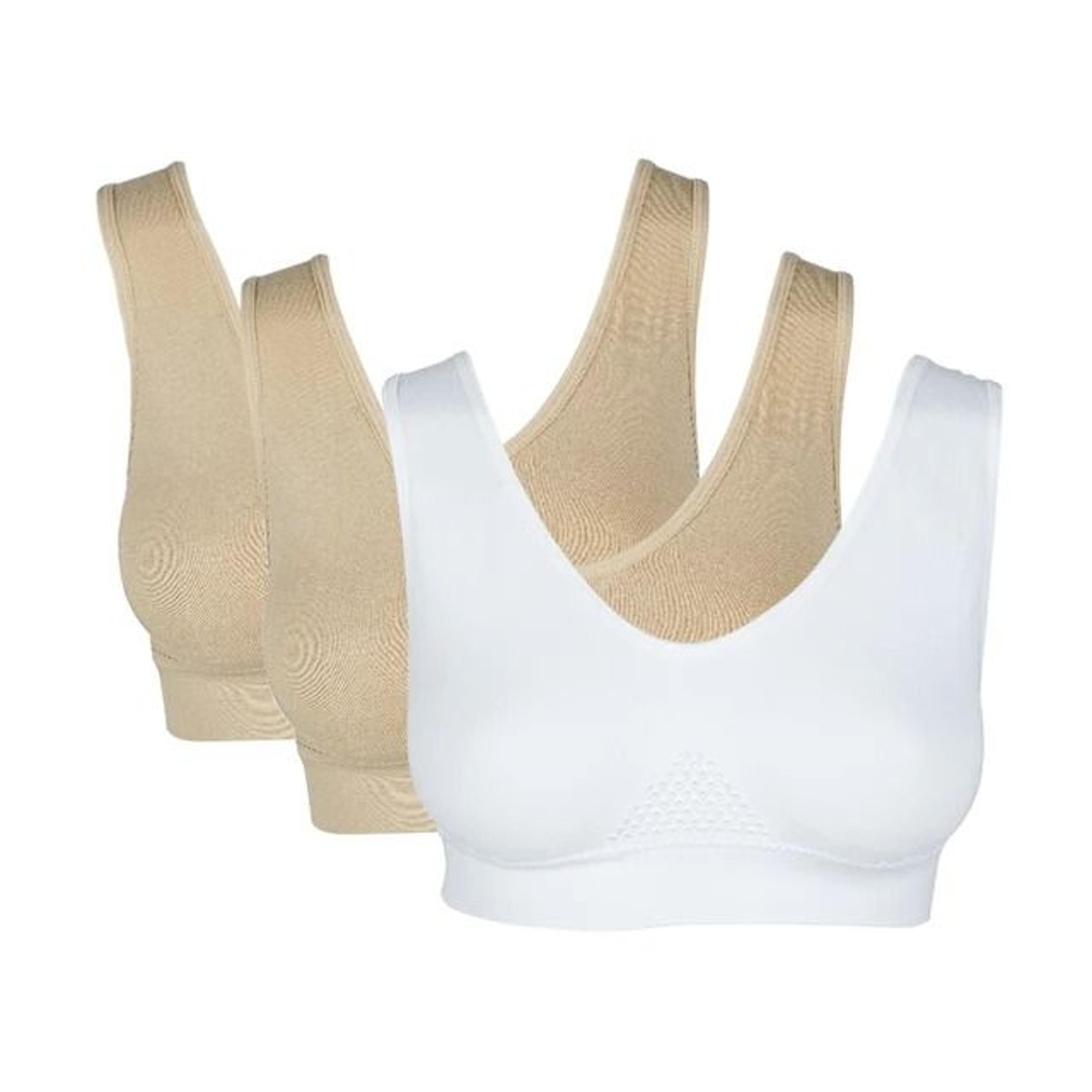 3PCS Seamless Wireless Plus Size Sports Bra With Pads For Women  Comfort Lift Active Bra Set 19