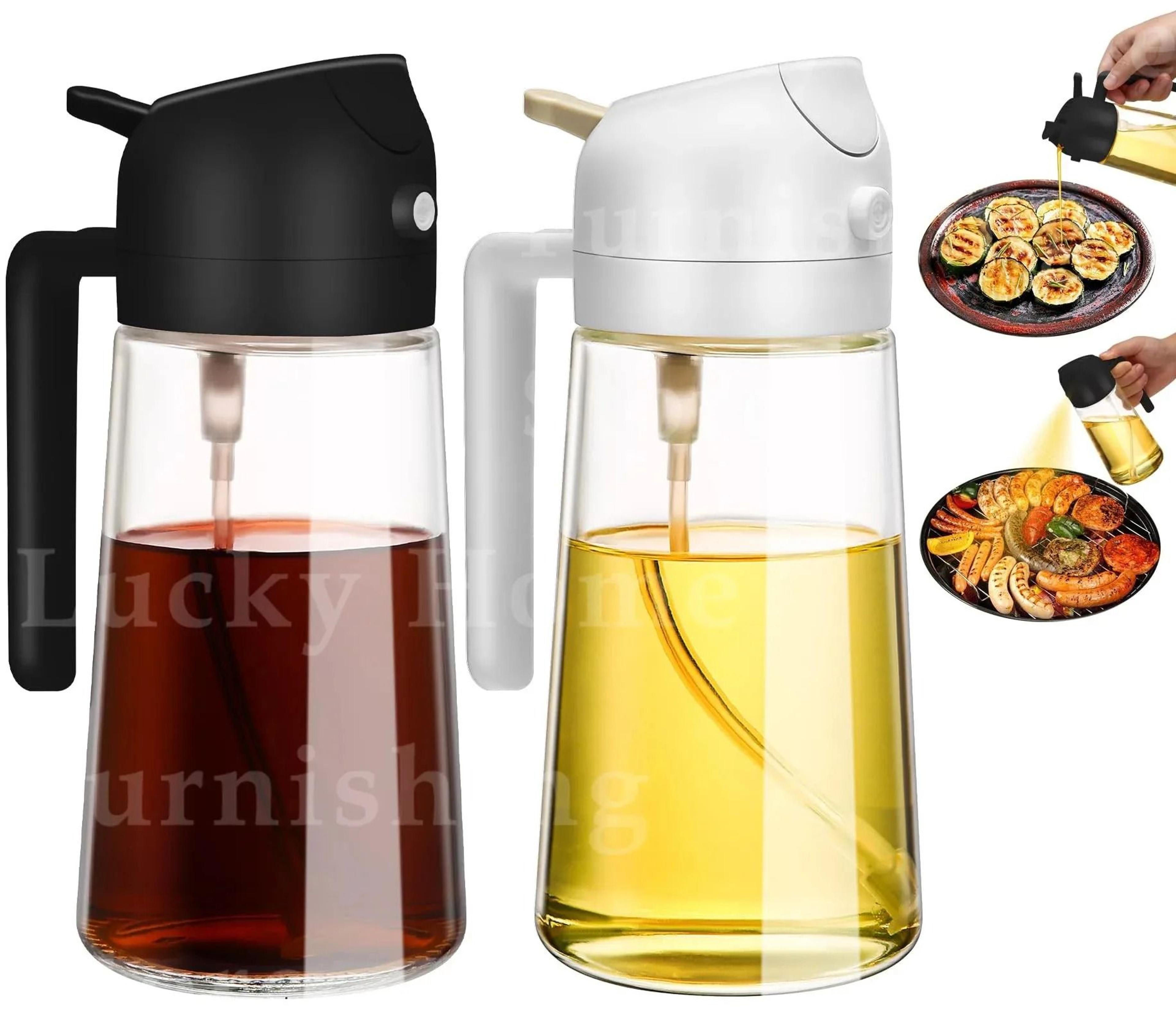 2in1 Olive Oil Dispenser Bottle With Spray Pour Function For Cooking And BBQ 14