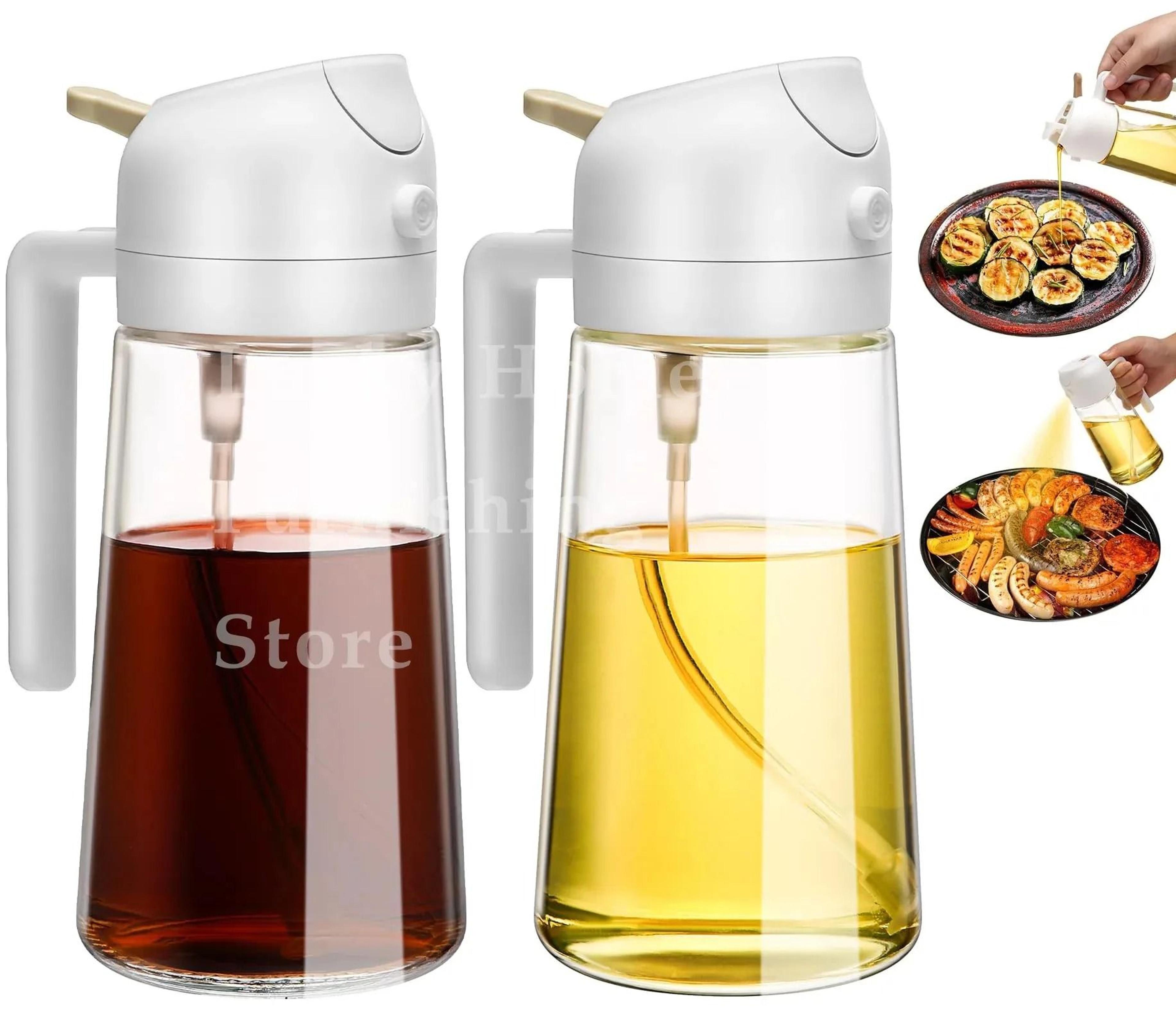2in1 Olive Oil Dispenser Bottle With Spray Pour Function For Cooking And BBQ 16