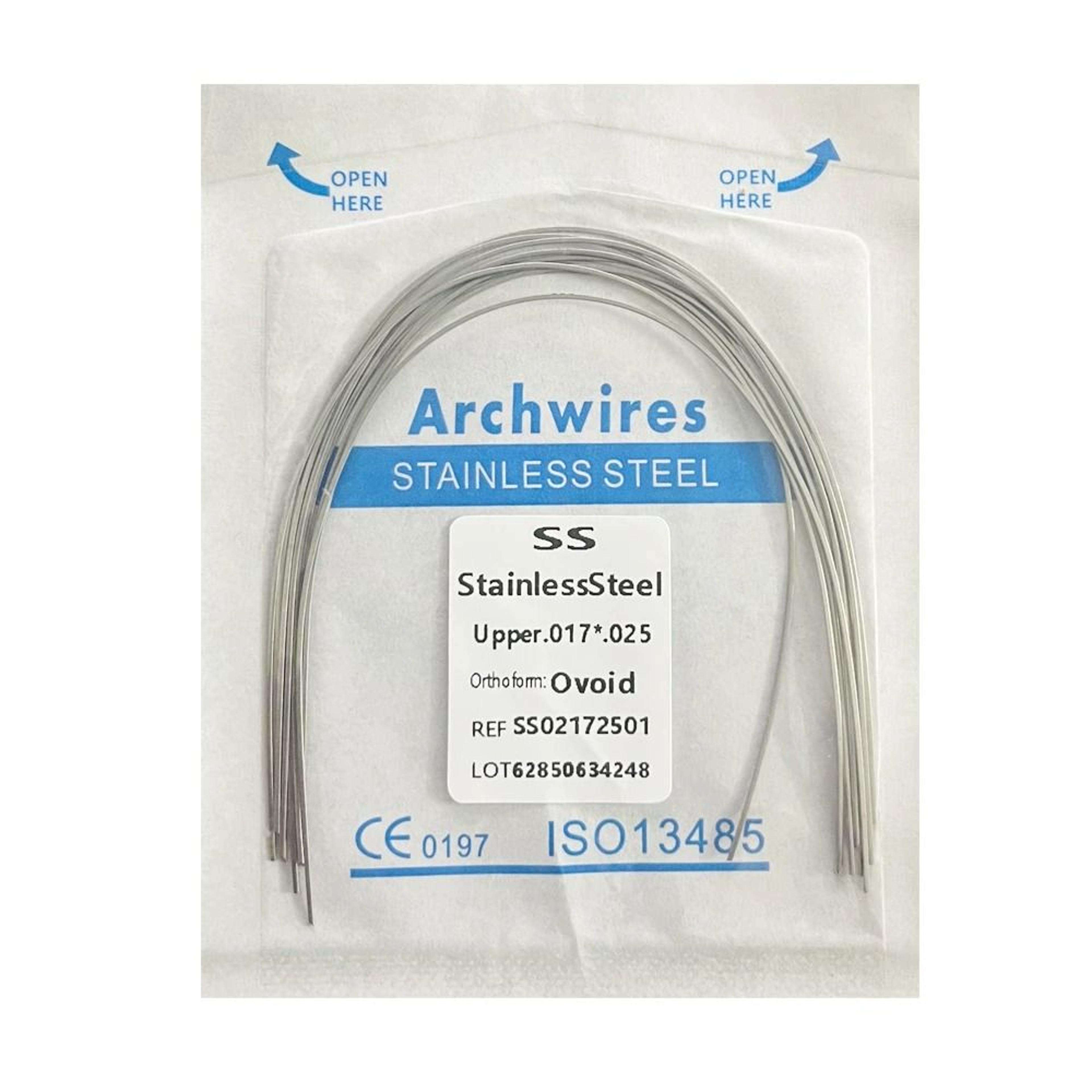 Dental Orthodontic Stainless Steel Arch Wires Round Or Rectangular Form 10pcs Pack 27