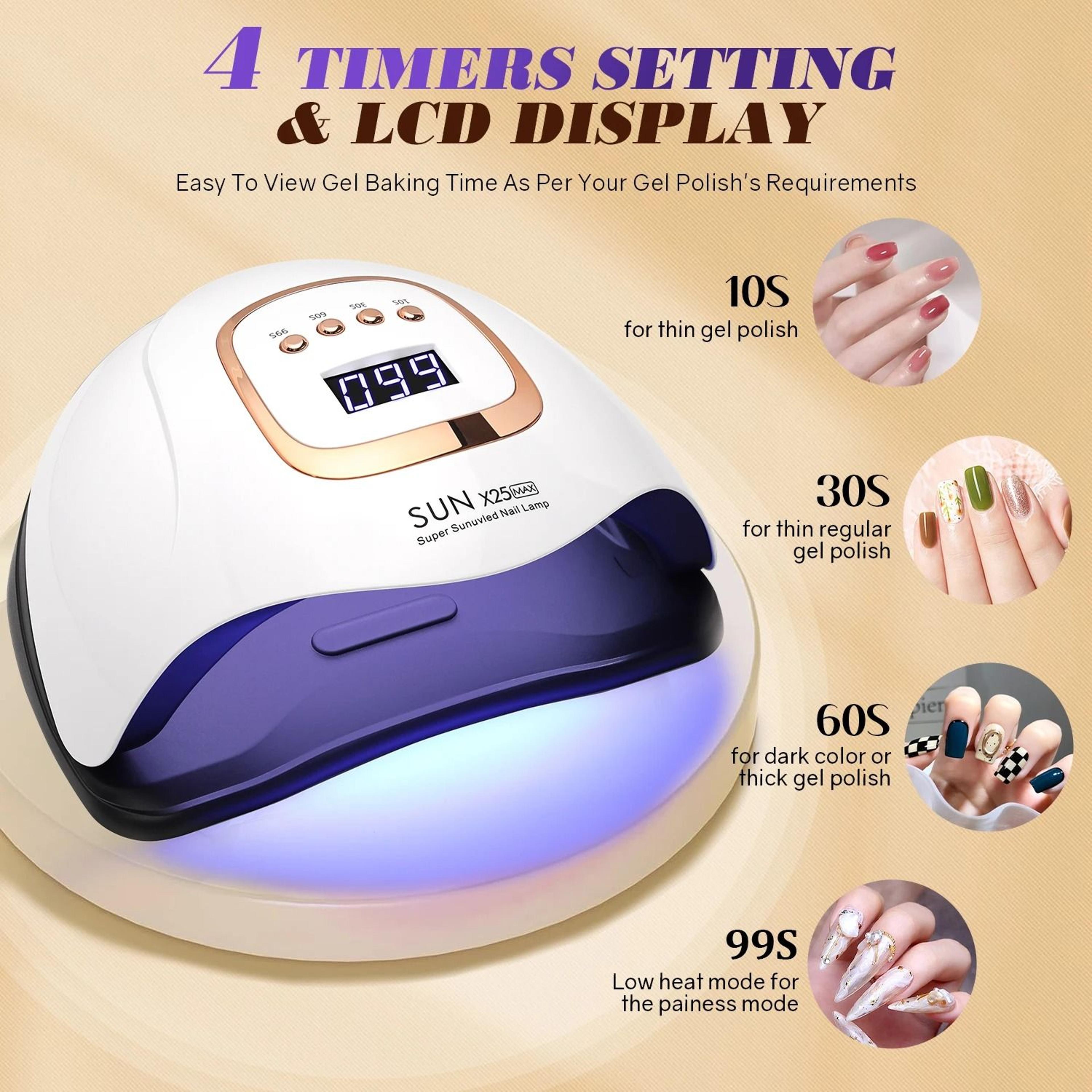 LED UV Nail Lamp Dryer 380W Professional Gel Polish Curing Light With Timer And Auto Sensor 2