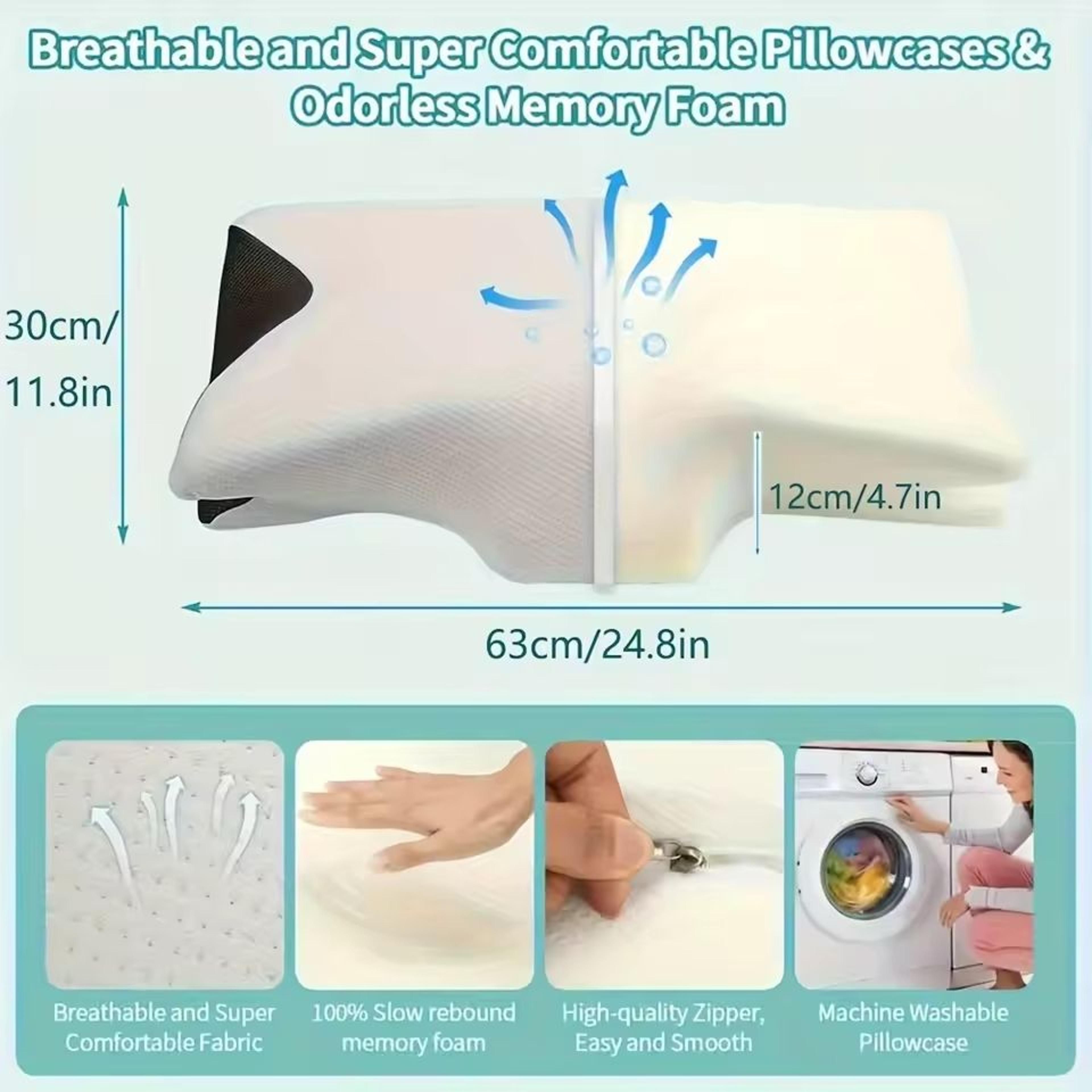 Ergonomic Cotton Sleep Pillow Soft Lightweight Design For Side Back And Abdominal Sleep 4