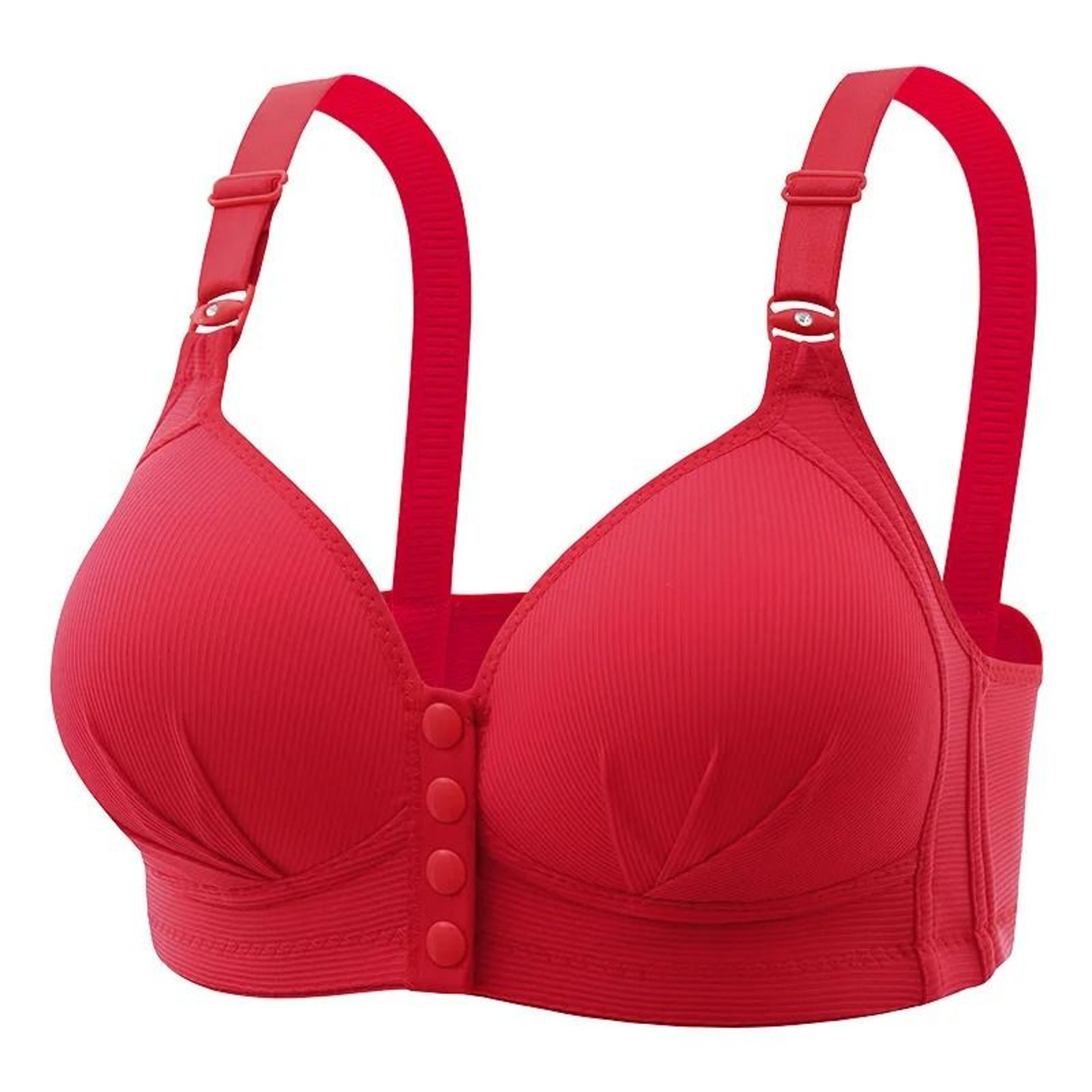 Large Size Front Buckle Push Up Bra Breathable Adjustable Thin Cup Underwear 10