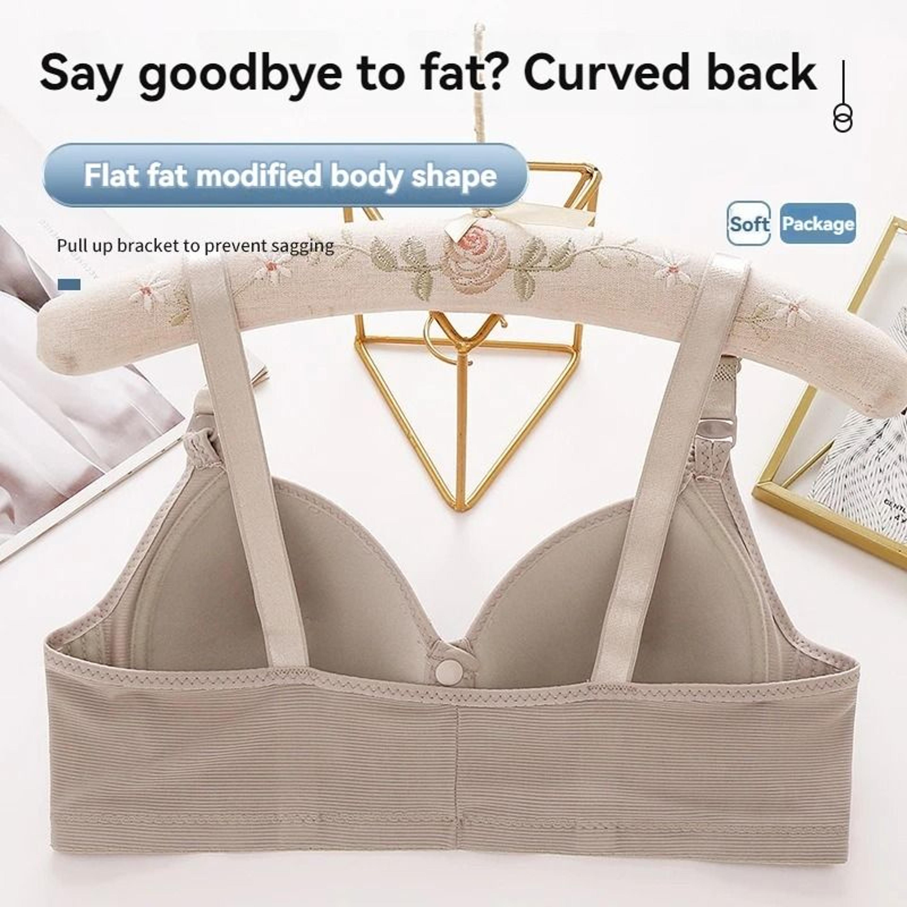 Large Size Front Buckle Push Up Bra Breathable Adjustable Thin Cup Underwear 1