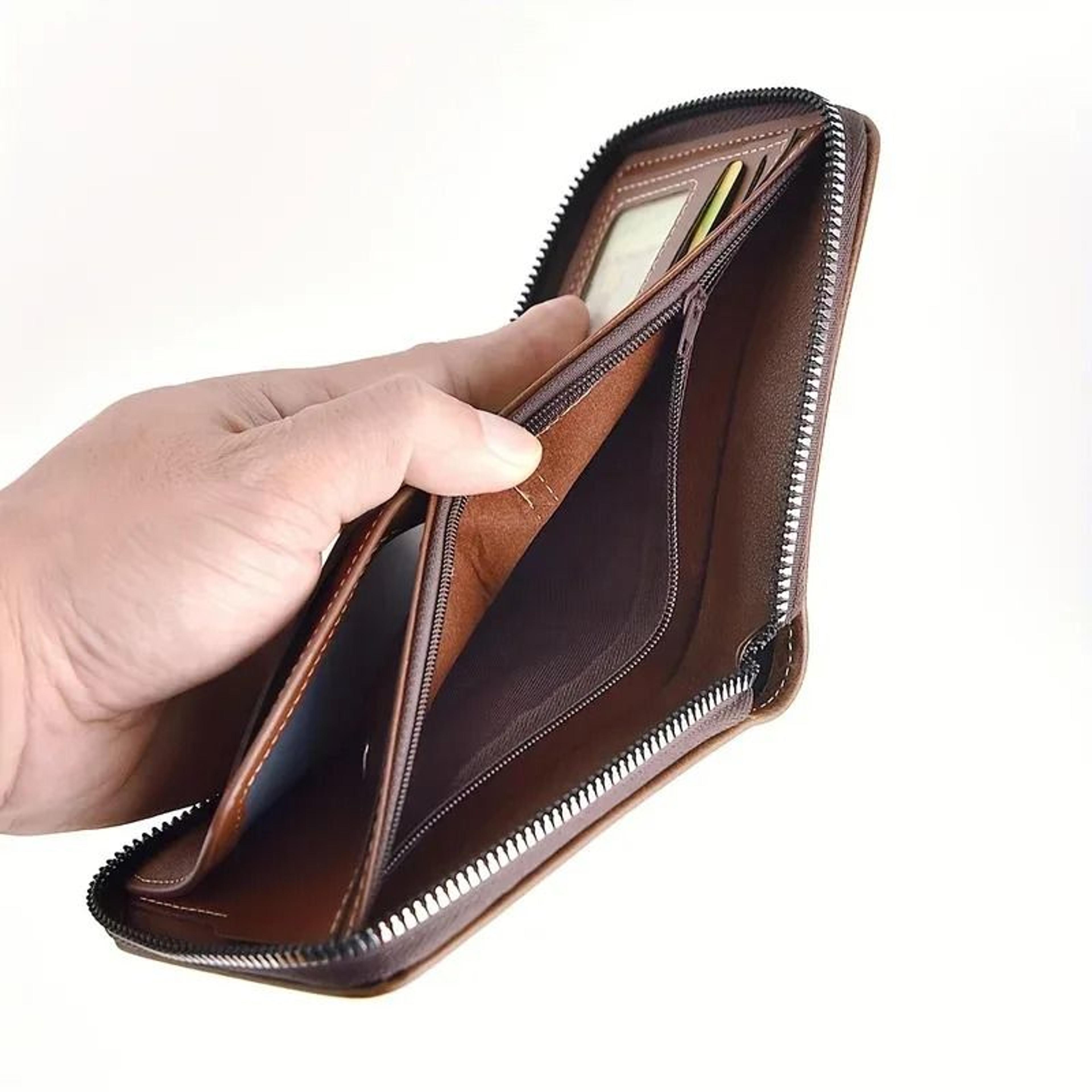 Retro Short Leather Wallet With Coin Pocket And Card Holder For Men 4