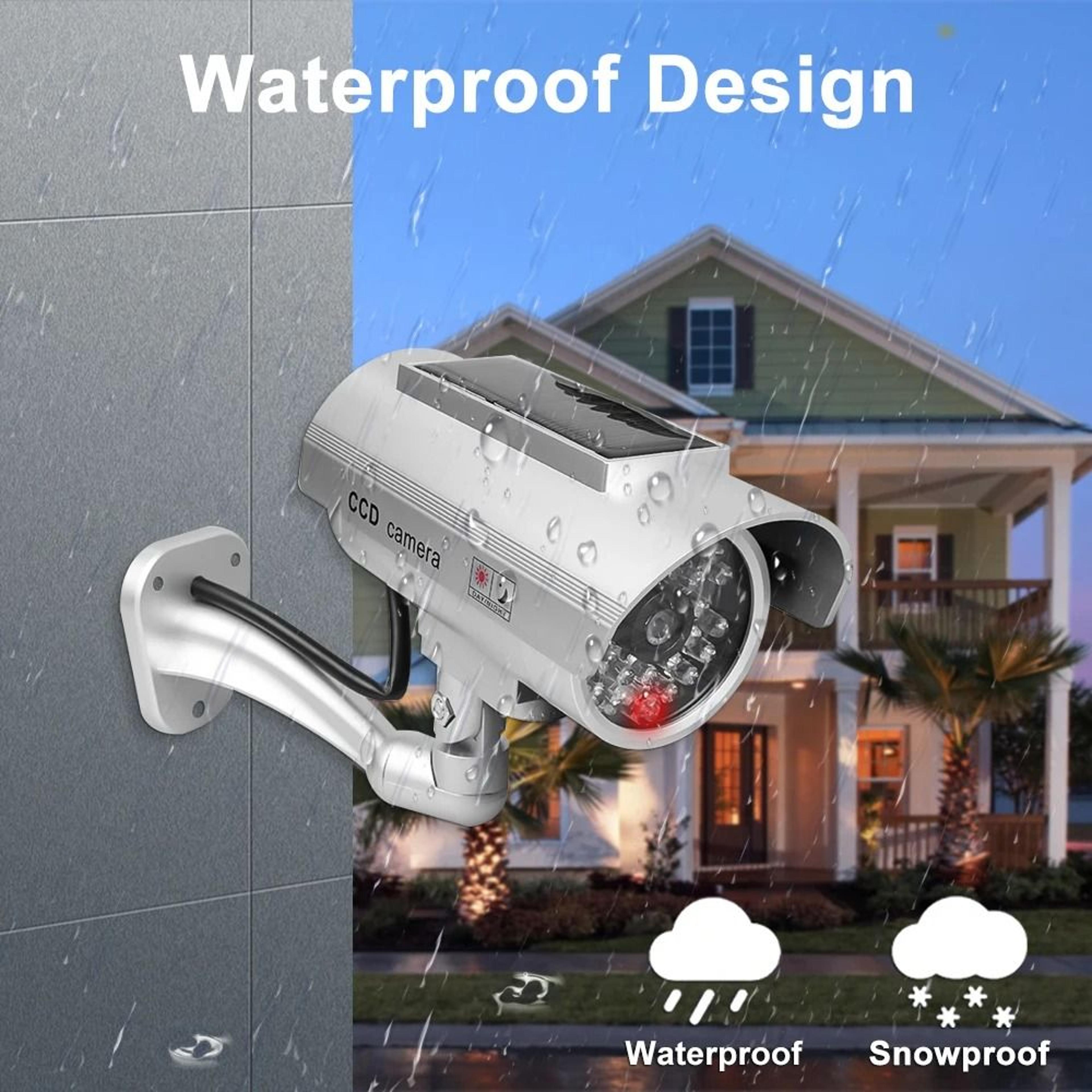 Simulation Solar CCTV Dummy Camera With Flashing LED Light 1