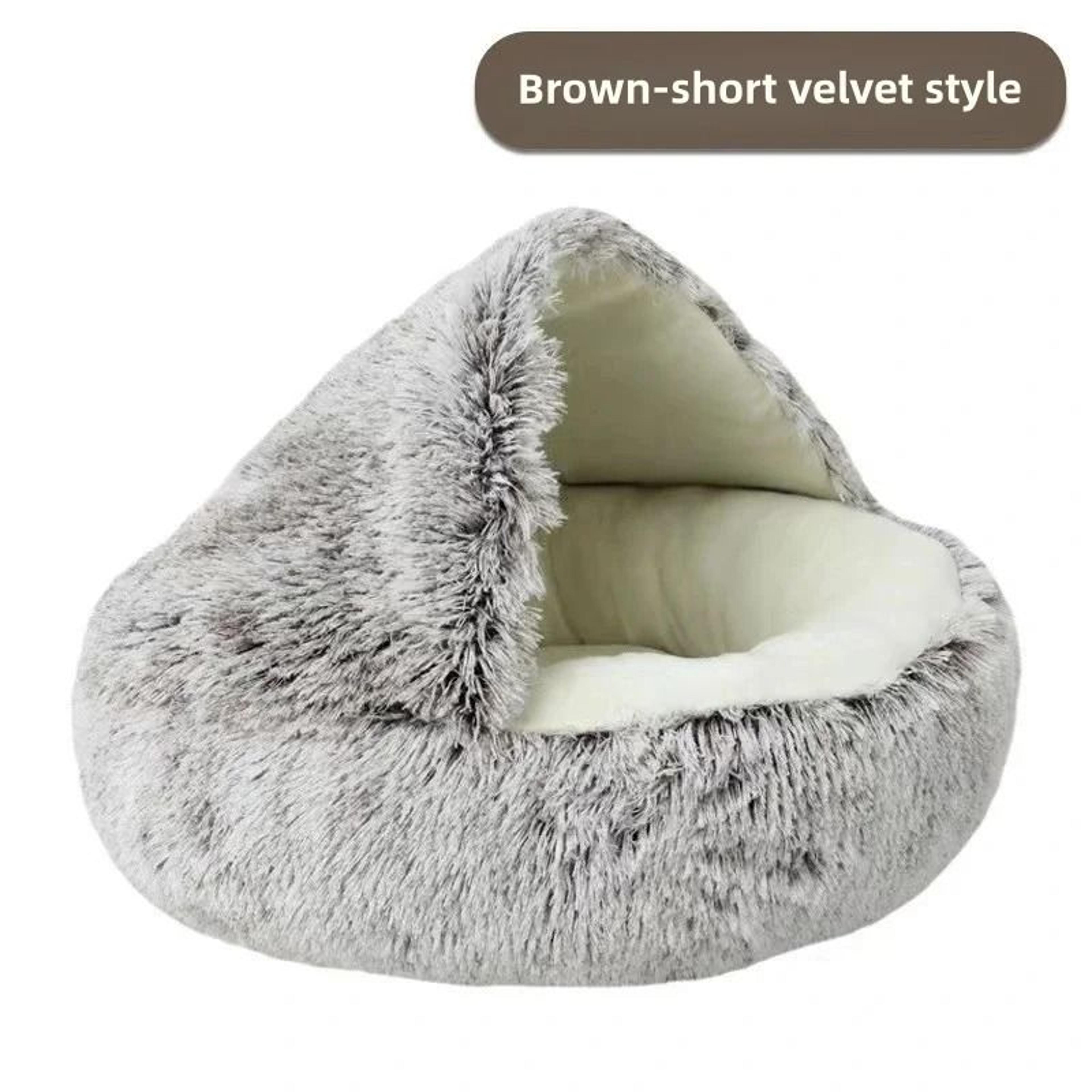 Plush Pet Bed Warm Winter Comfort Nest For Cats And Small Pets 7