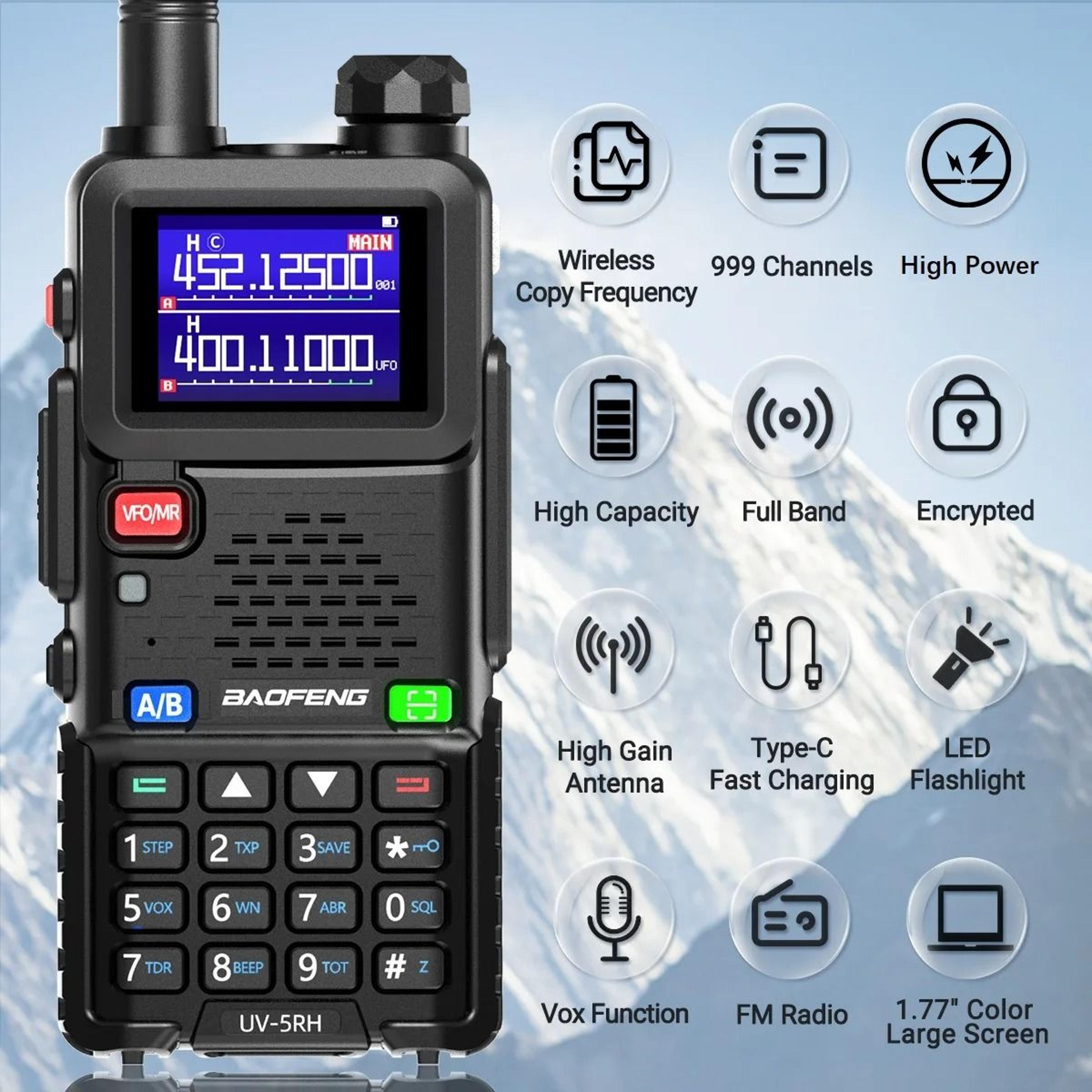 Long Range Two Way Radio With Type C Charging And Frequency Copy Function 2