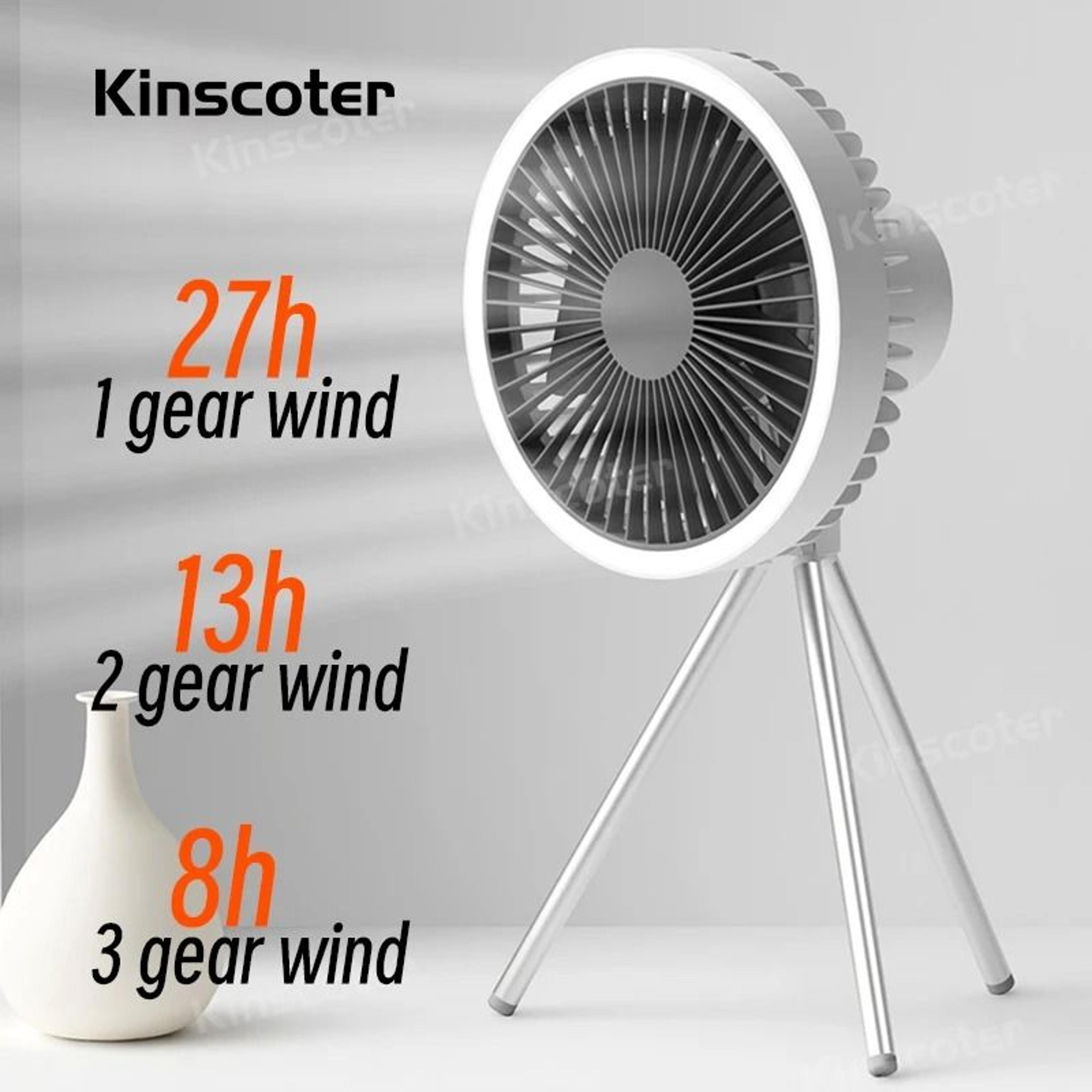 Rechargeable Camping Fan With LED Light And Power Bank Function 6