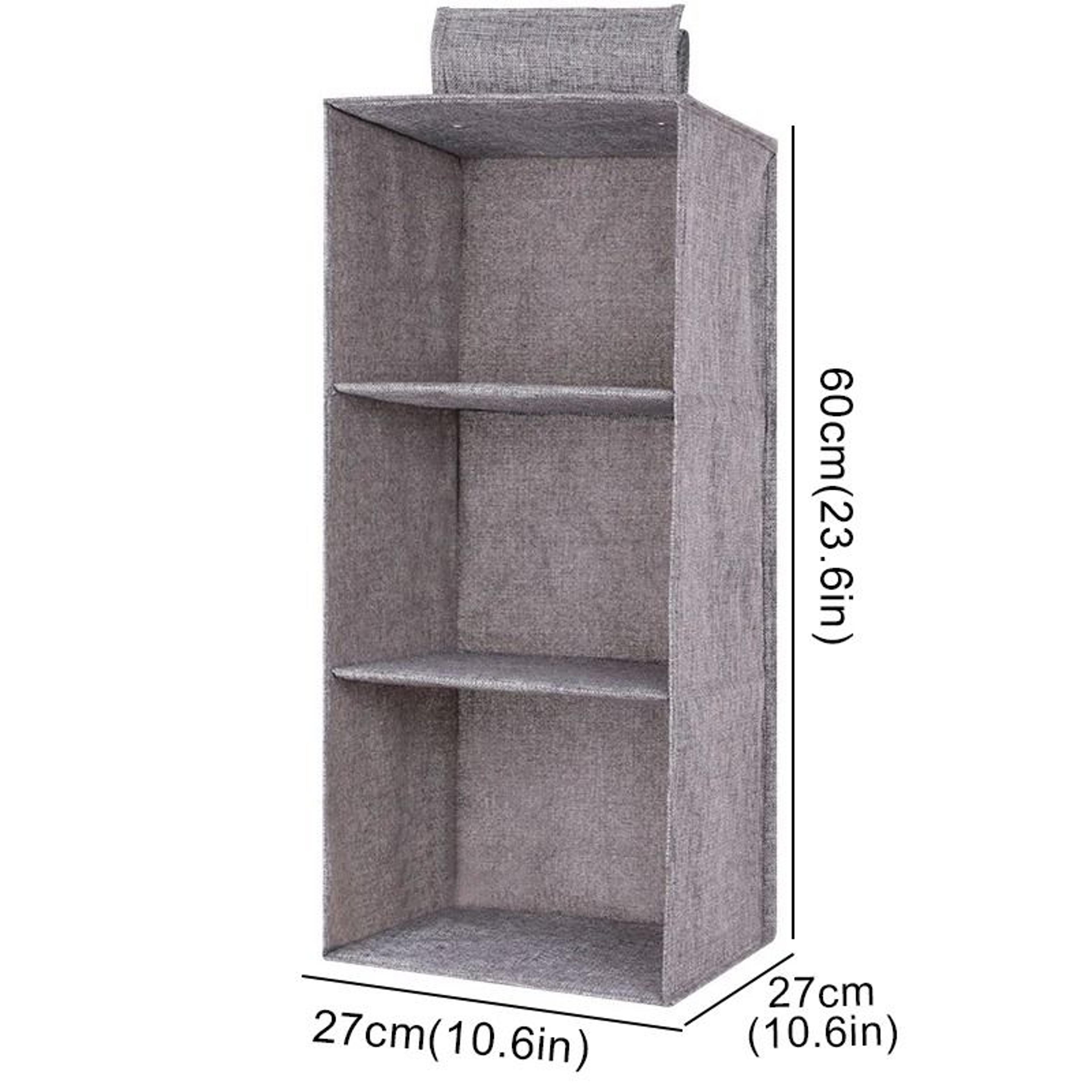 Wardrobe Hanging Storage Organizer With Collapsible Shelves 10