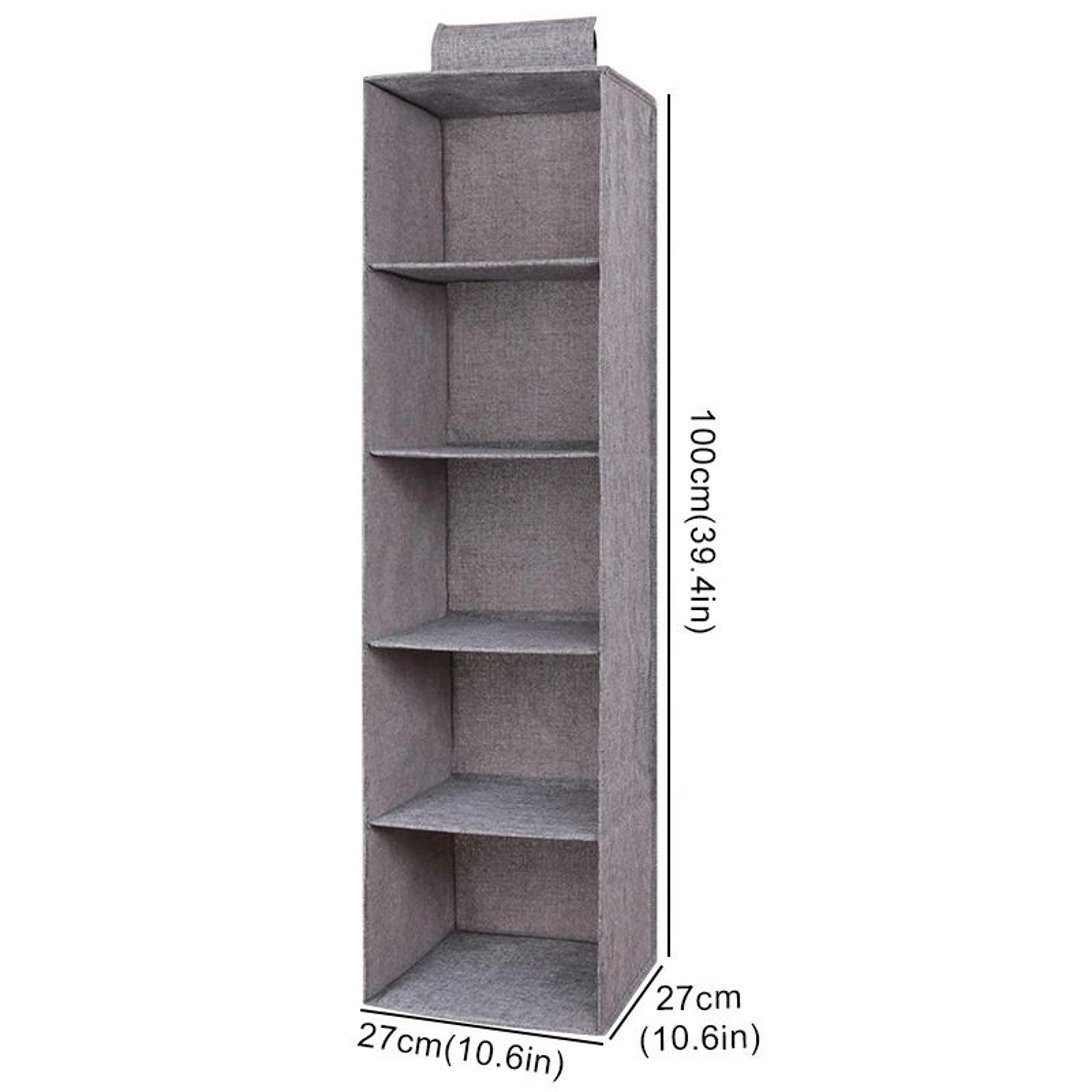 Wardrobe Hanging Storage Organizer With Collapsible Shelves 14