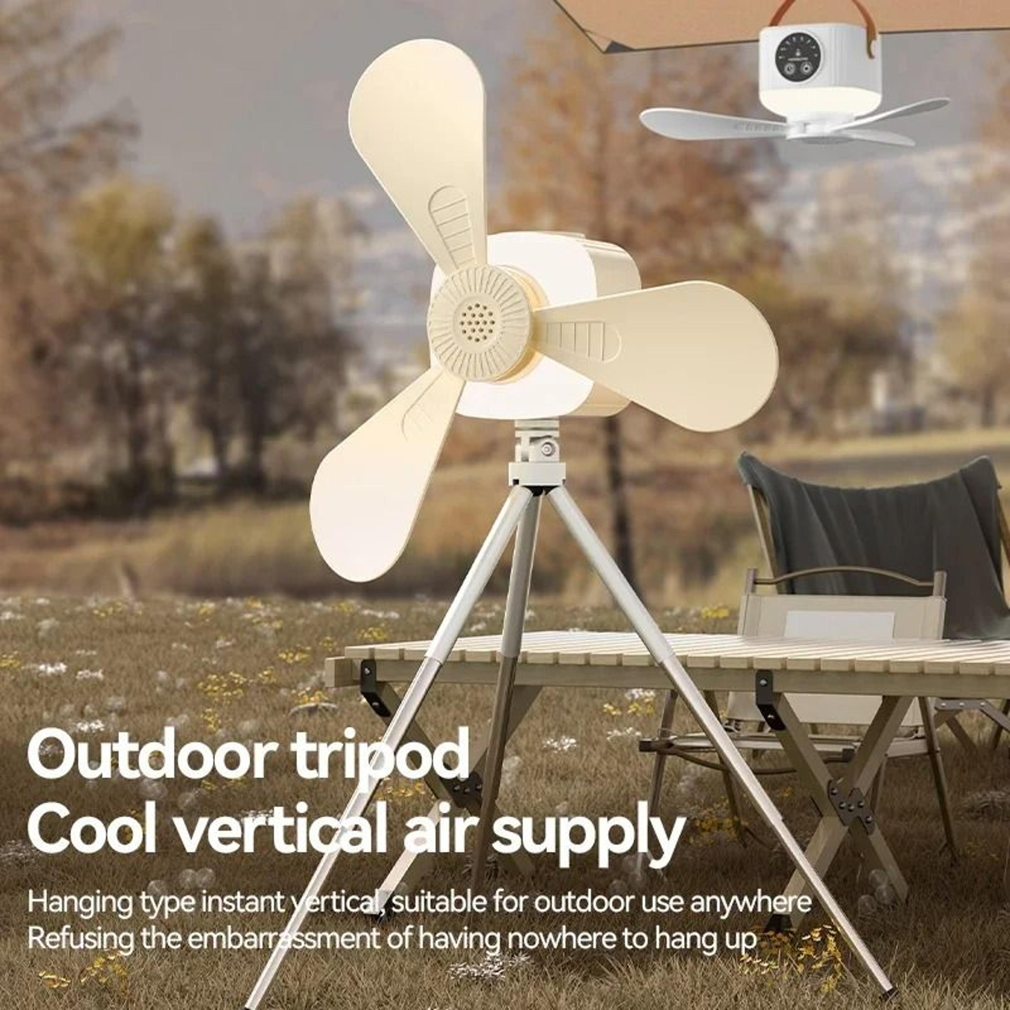 LED Light With Fan Portable Ceiling Lamp With Remote Control 2