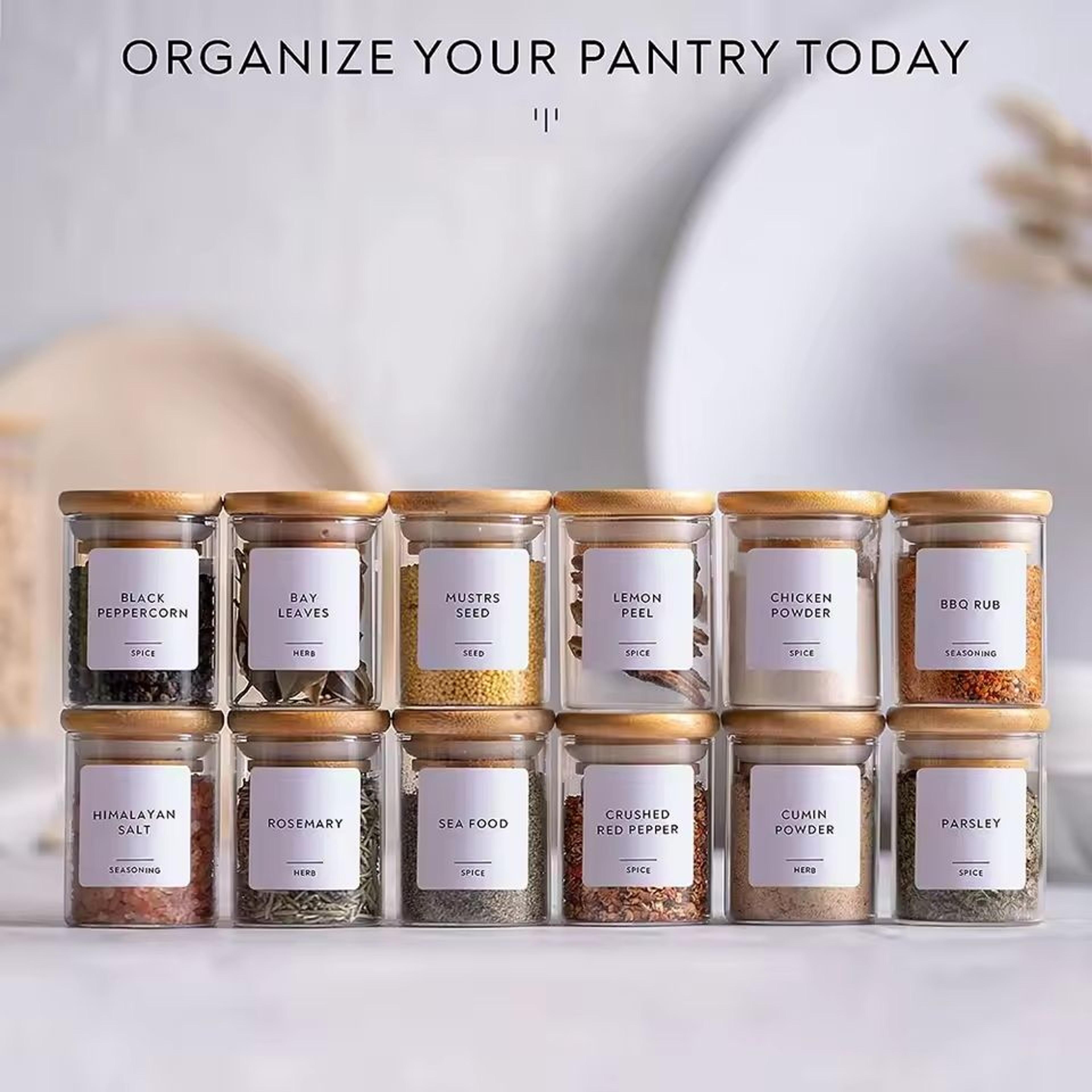 Glass Spice Jars Set With Airtight Borosilicate Containers 3