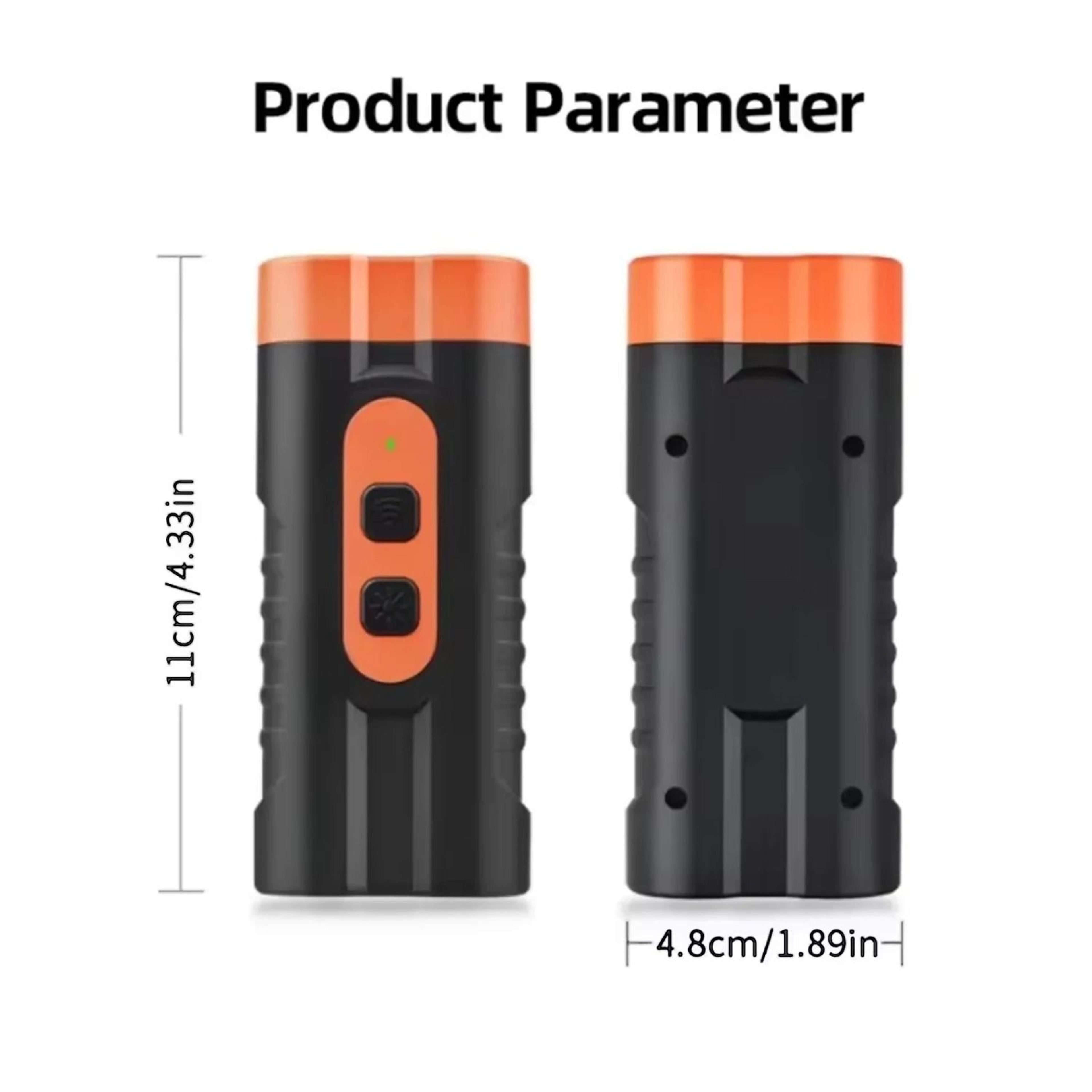 Dual Head Ultrasonic Dog Repeller And Training Device With LED Flashlight 6