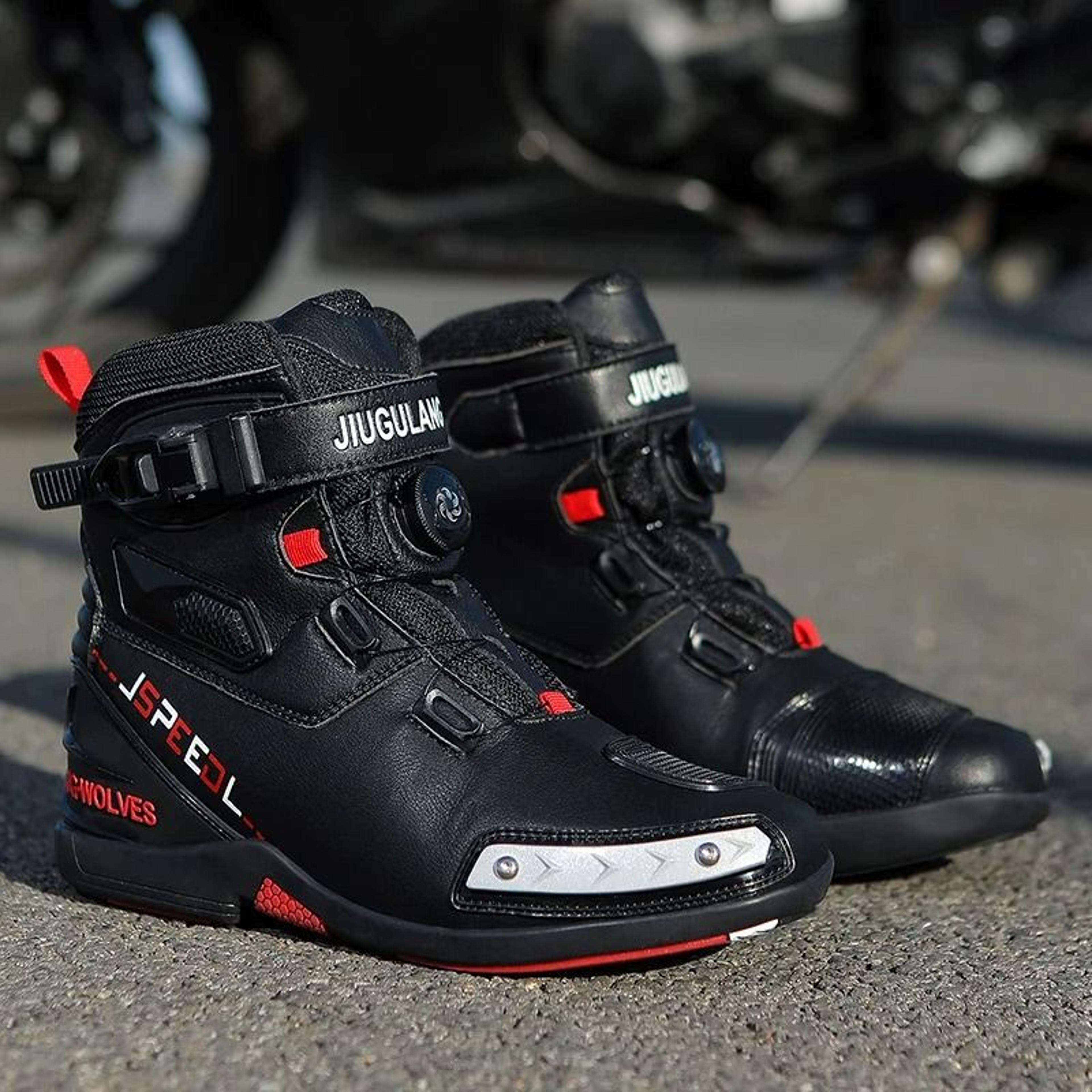 Motorcycle Riding Boots For Men Waterproof Non Slip Leather Protective Shoes 1