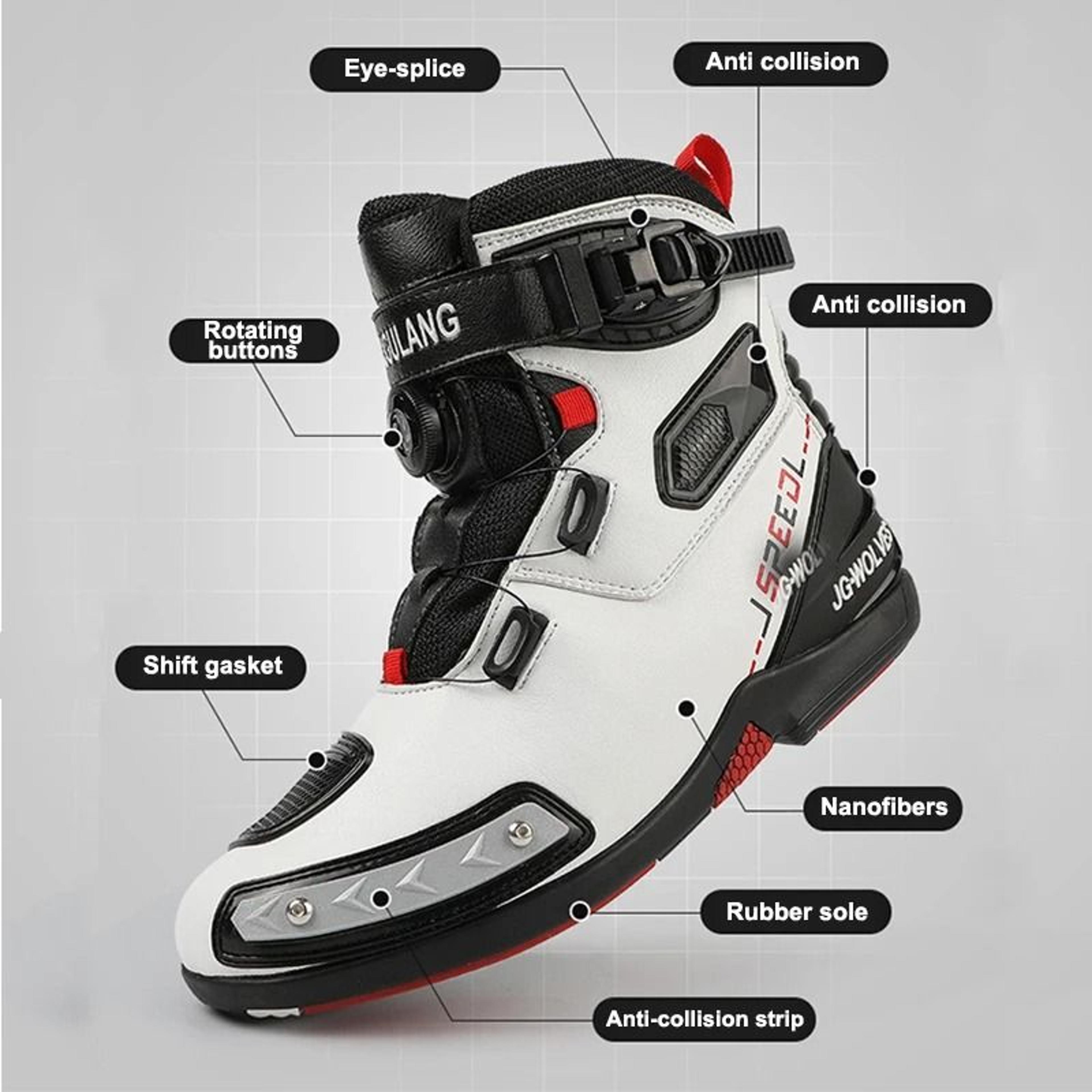 Motorcycle Riding Boots For Men Waterproof Non Slip Leather Protective Shoes 4