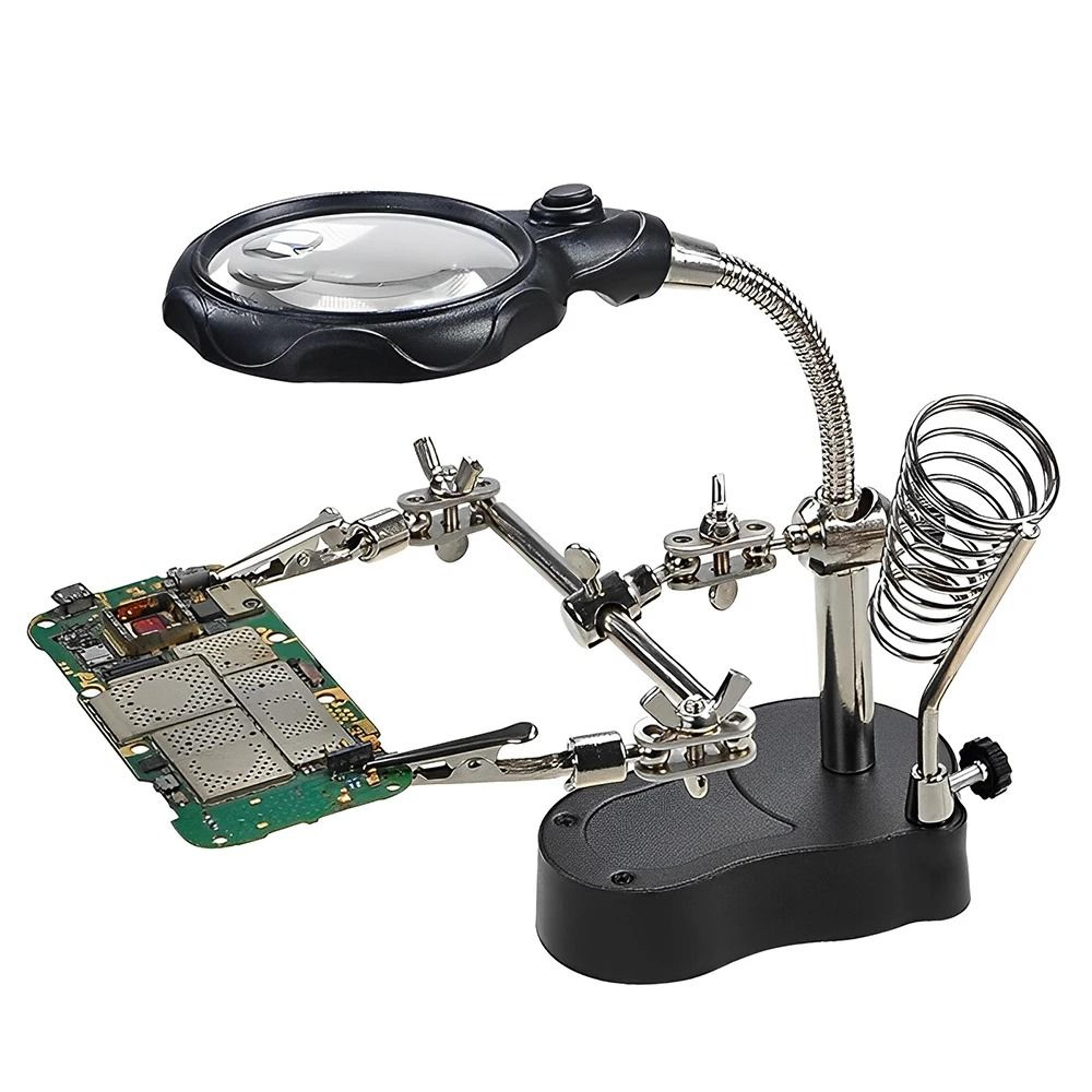 Welding Magnifier Clip Tool With 35X To 12X Auxiliary Lenses For Soldering And Circuit Work 7