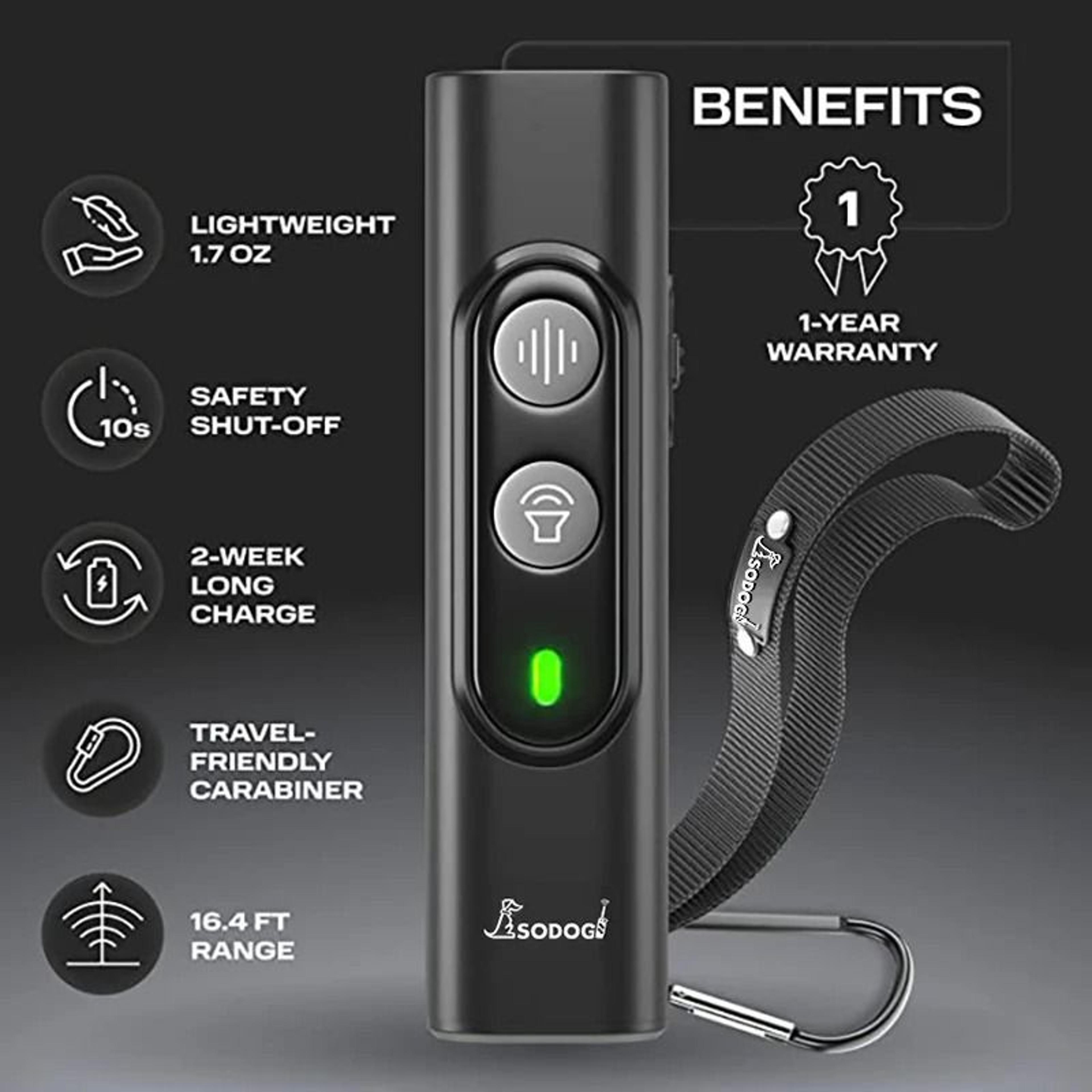 Ultrasonic Dog Repeller And Anti Bark Training Device With USB Rechargeable Power 2
