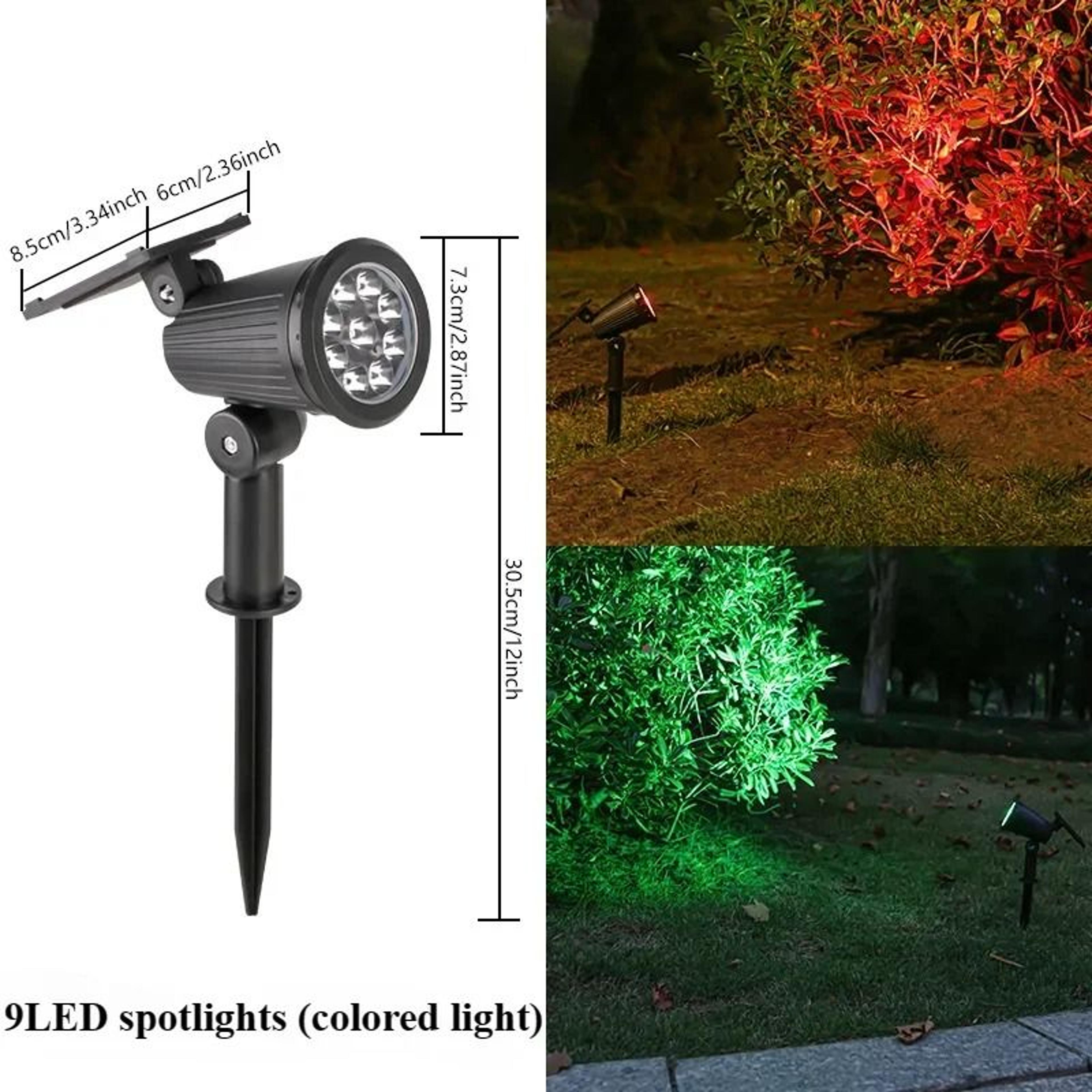 9 LED Solar Spot Light Outdoor Waterproof Garden Landscape Pathway Lighting 6