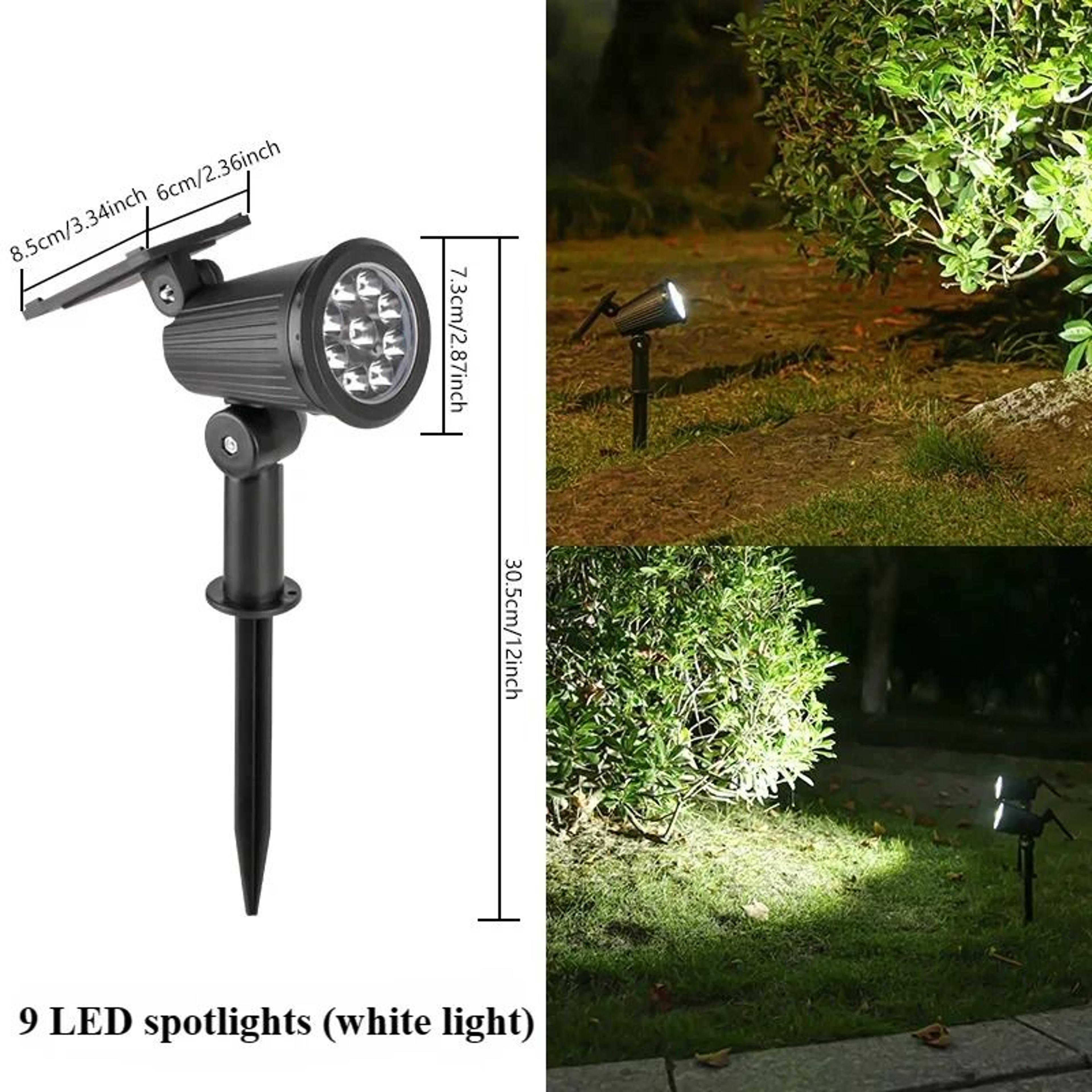 9 LED Solar Spot Light Outdoor Waterproof Garden Landscape Pathway Lighting 7