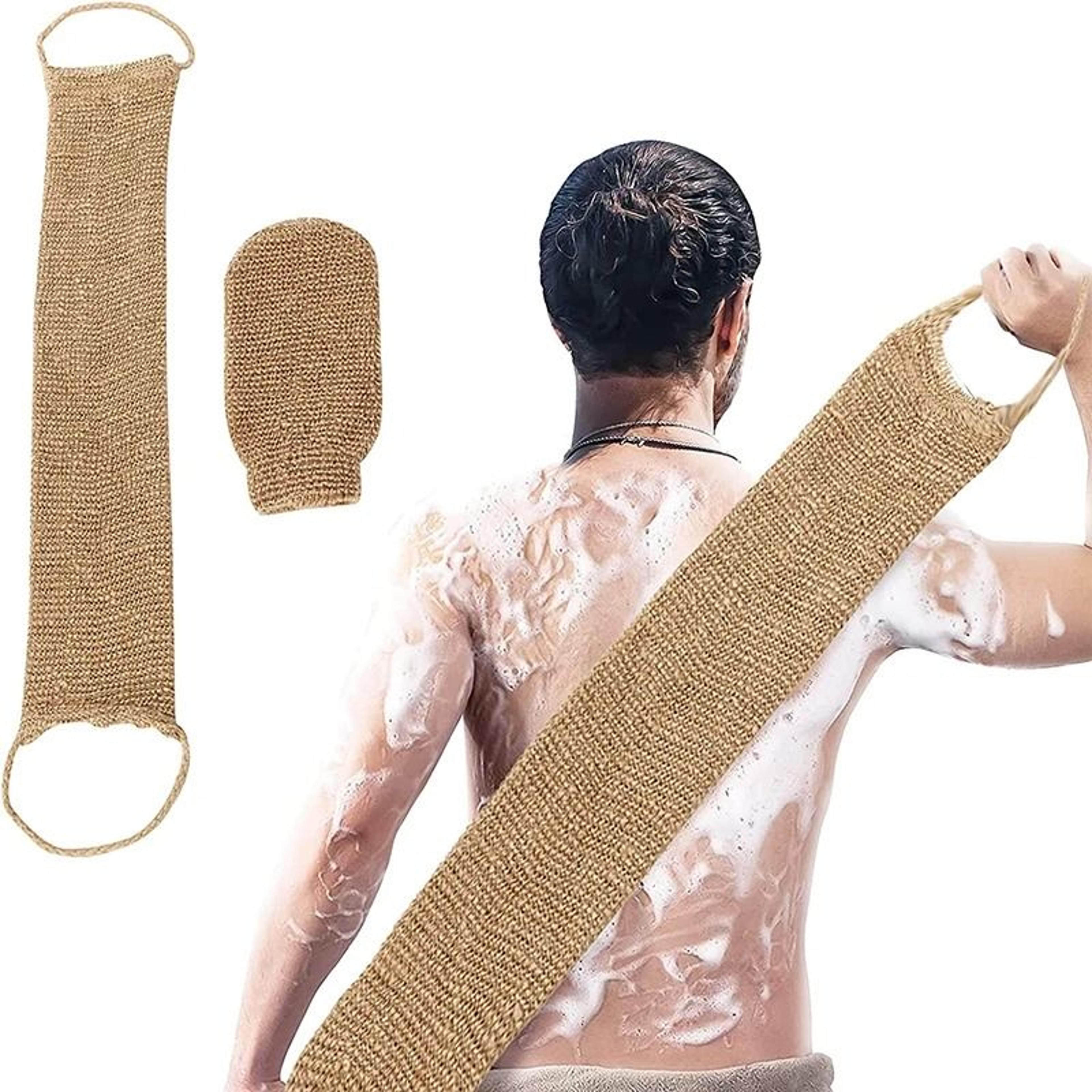 Ramie Jute Exfoliating Bath Towel And Back Scrubber Belt For Shower And Body Cleaning 1
