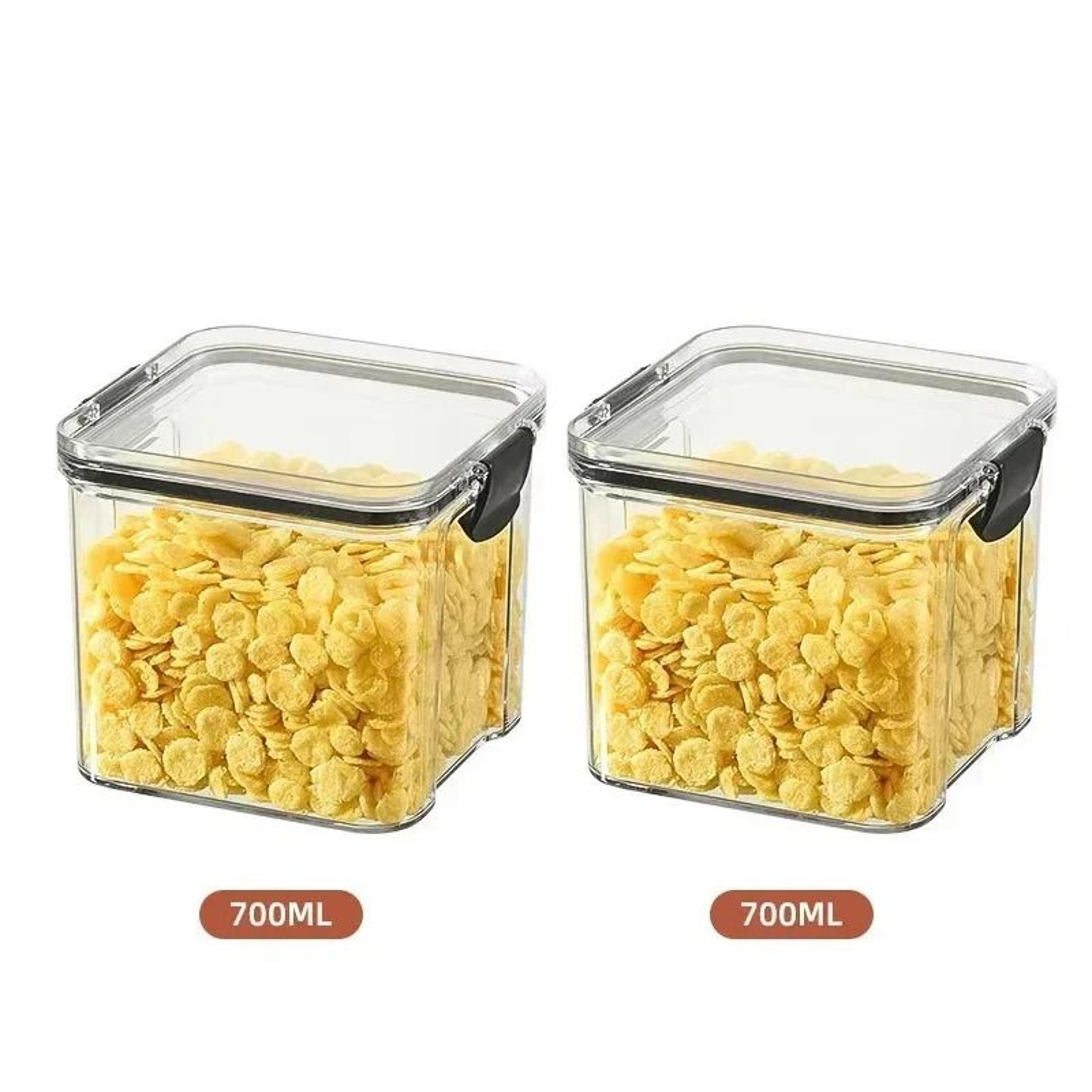 Stackable Plastic Food Storage Containers With Airtight Lids For Kitchen Organization 10