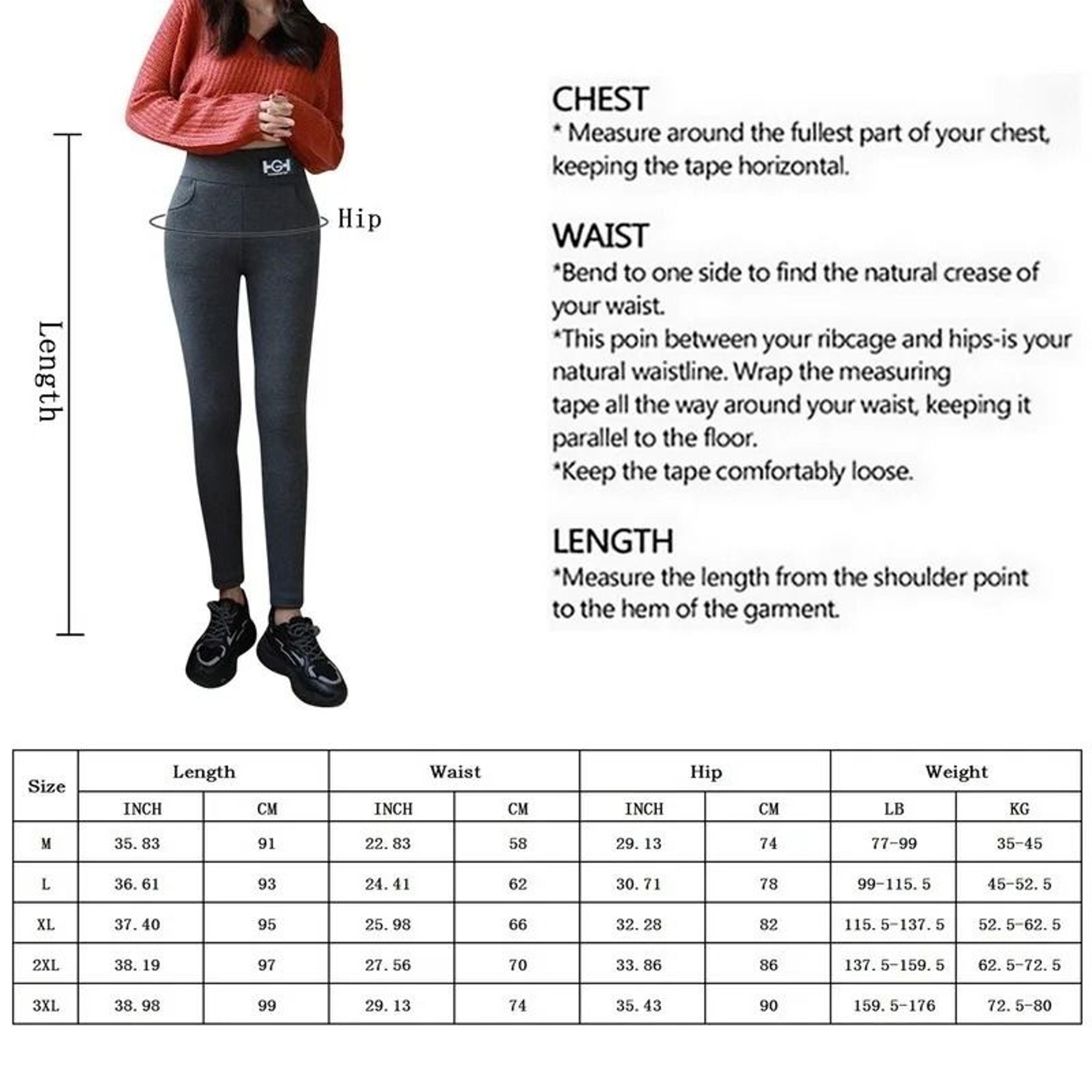 Winter Warm Fleece Leggings Thick Lamb Wool High Waist Slim Fit Pants With Pockets 5