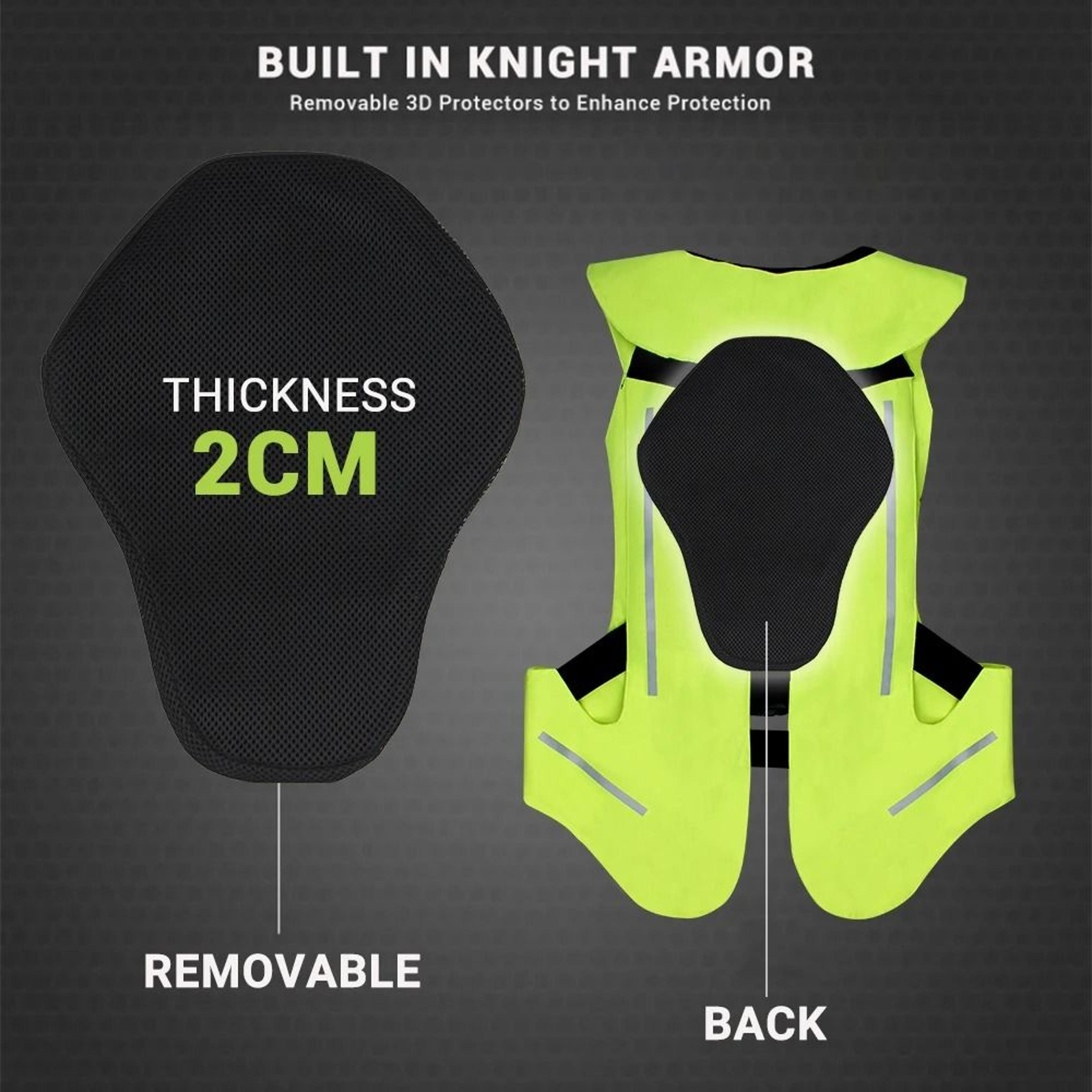 Motorcycle Airbag Vest Reflective Safety Riding Jacket With CE Protector 3