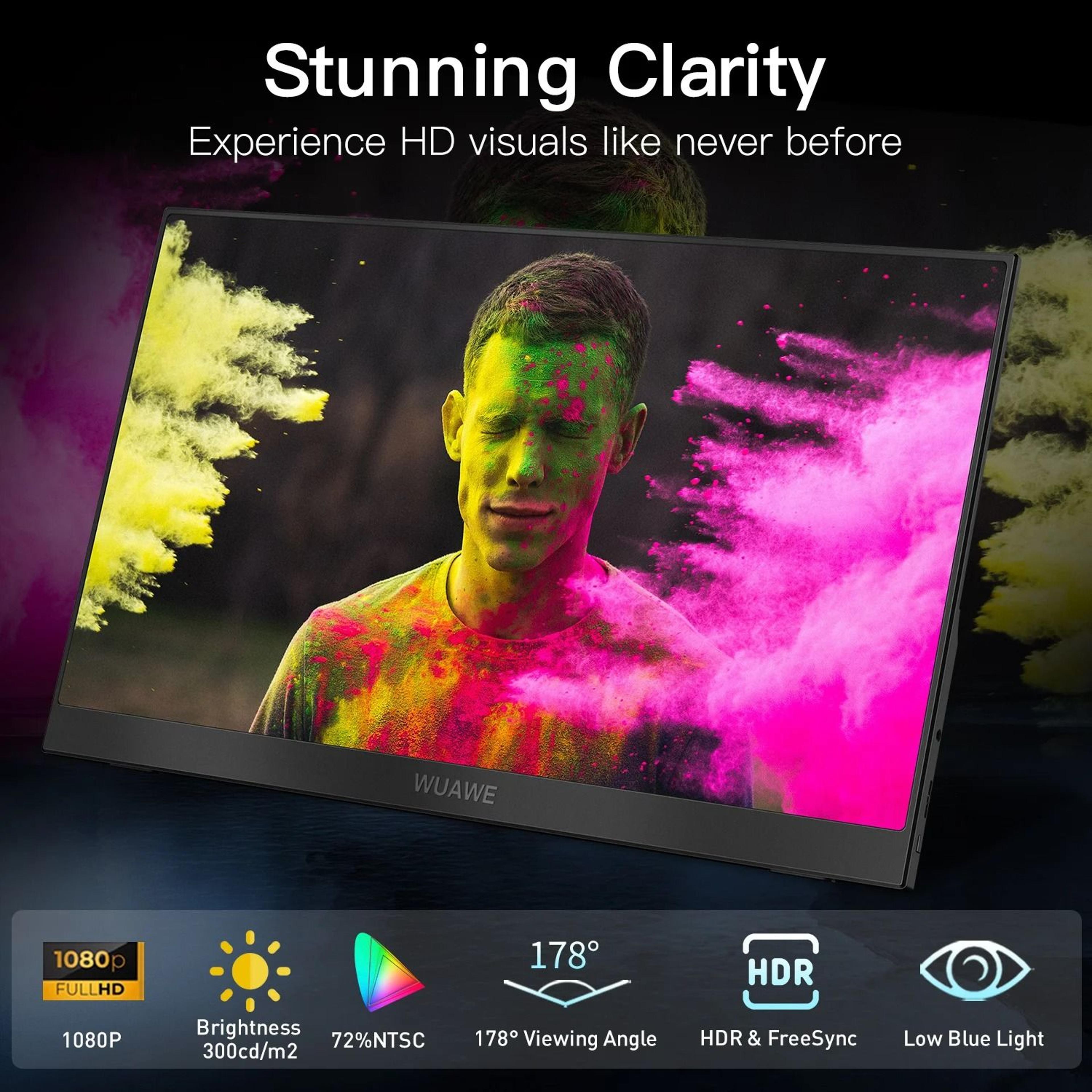 156 Inch Portable 1080P HDR Monitor With USBC And HDMI Connectivity 3