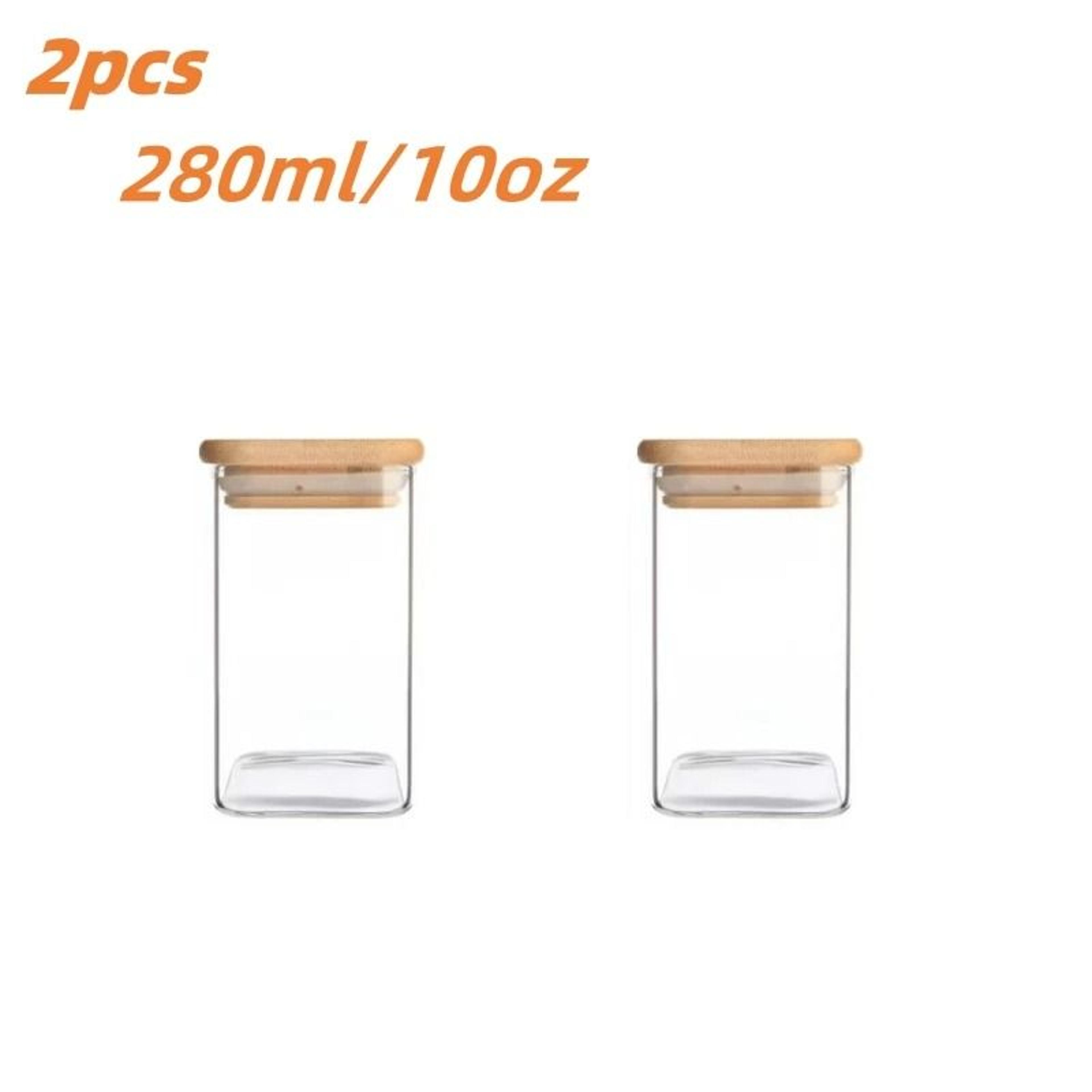 10oz Glass Storage Jars With Bamboo Airtight Lids  Clear Food Containers For Kitchen And Pantry Org 7