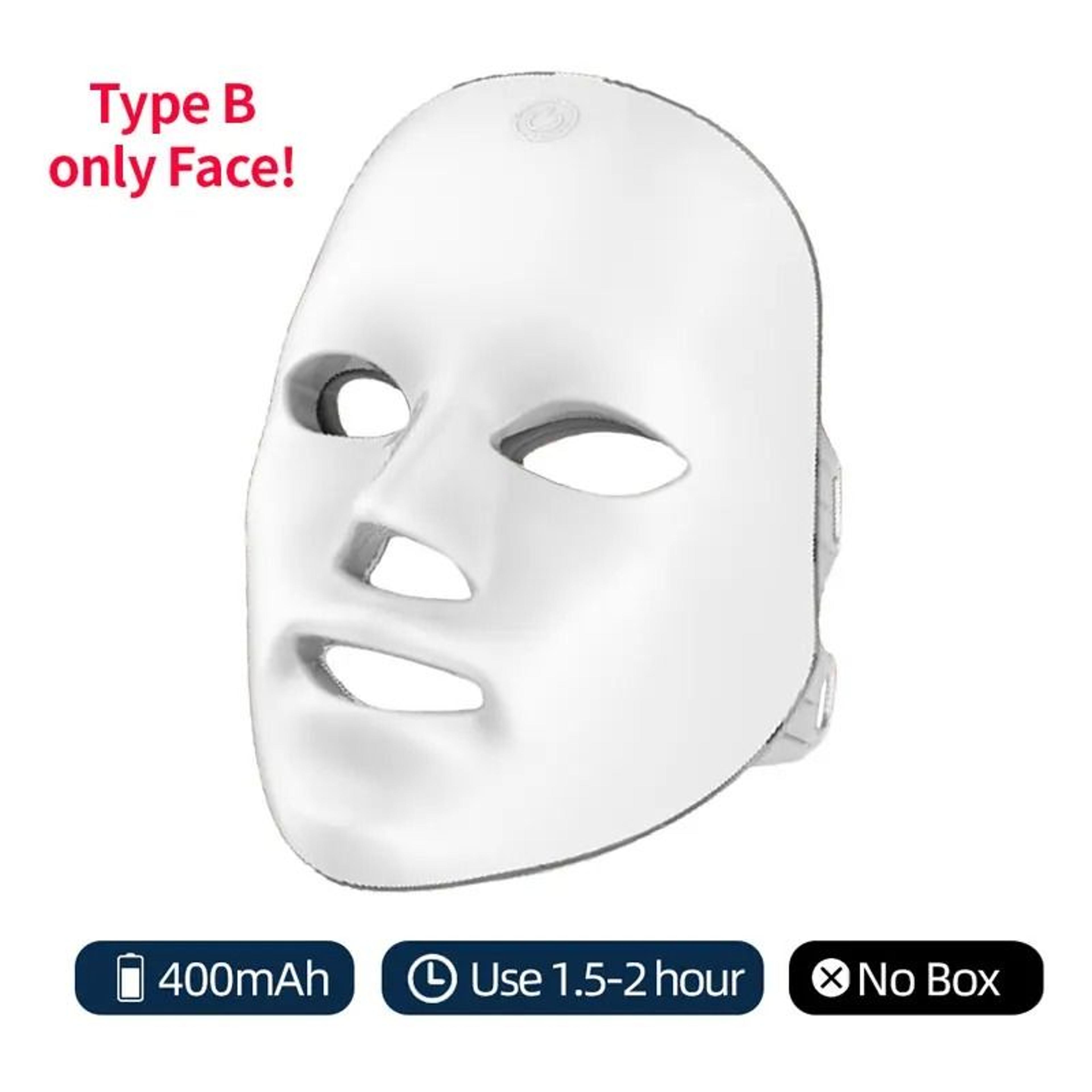 Wireless 7Color LED Face And Neck Beauty Mask  Photon Therapy Skin Tightening And Rejuvenation Devi 7