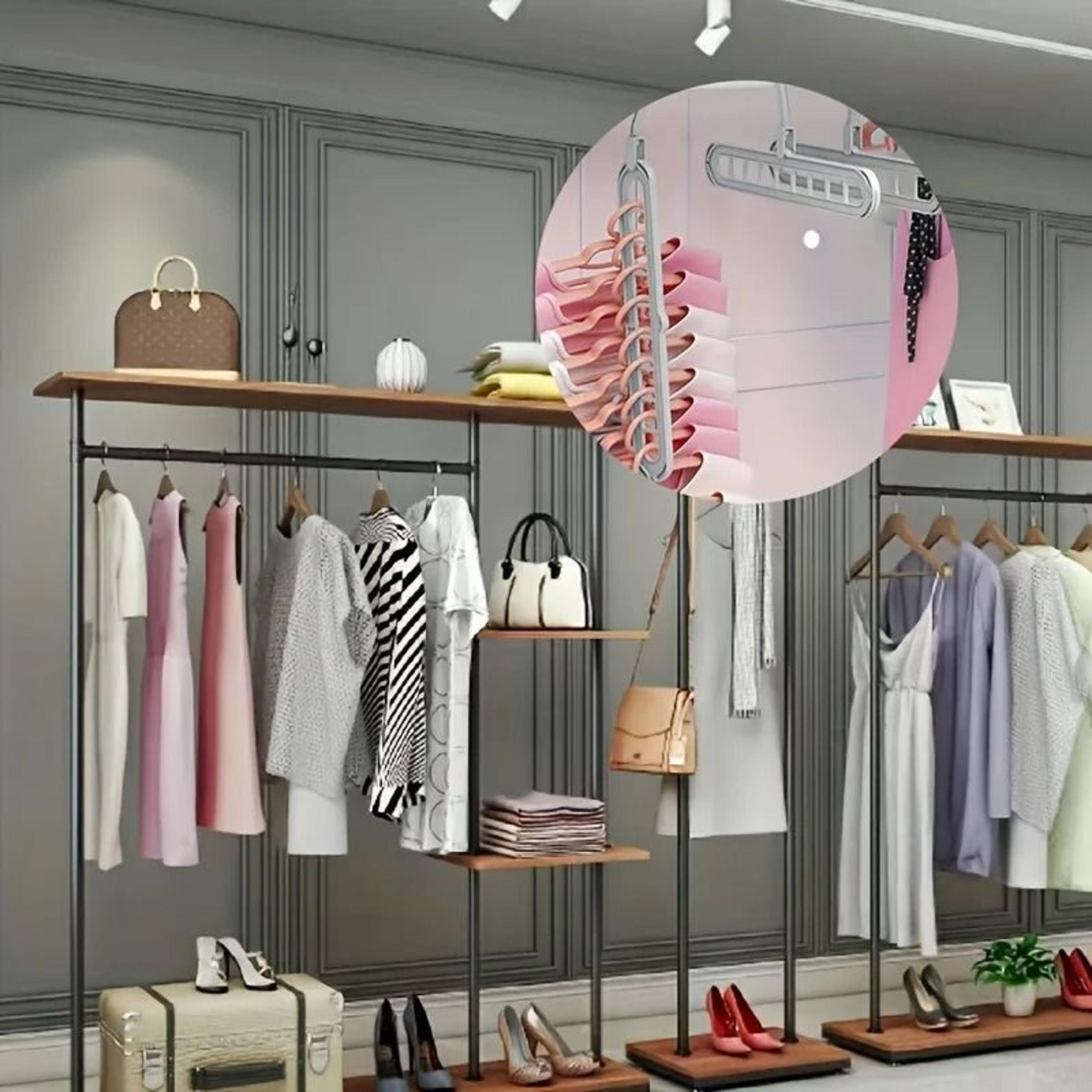 3pcs Foldable 9Hole Space Saving Clothes Hangers  Heavy Duty Closet Organizer For Home And Dorm 6
