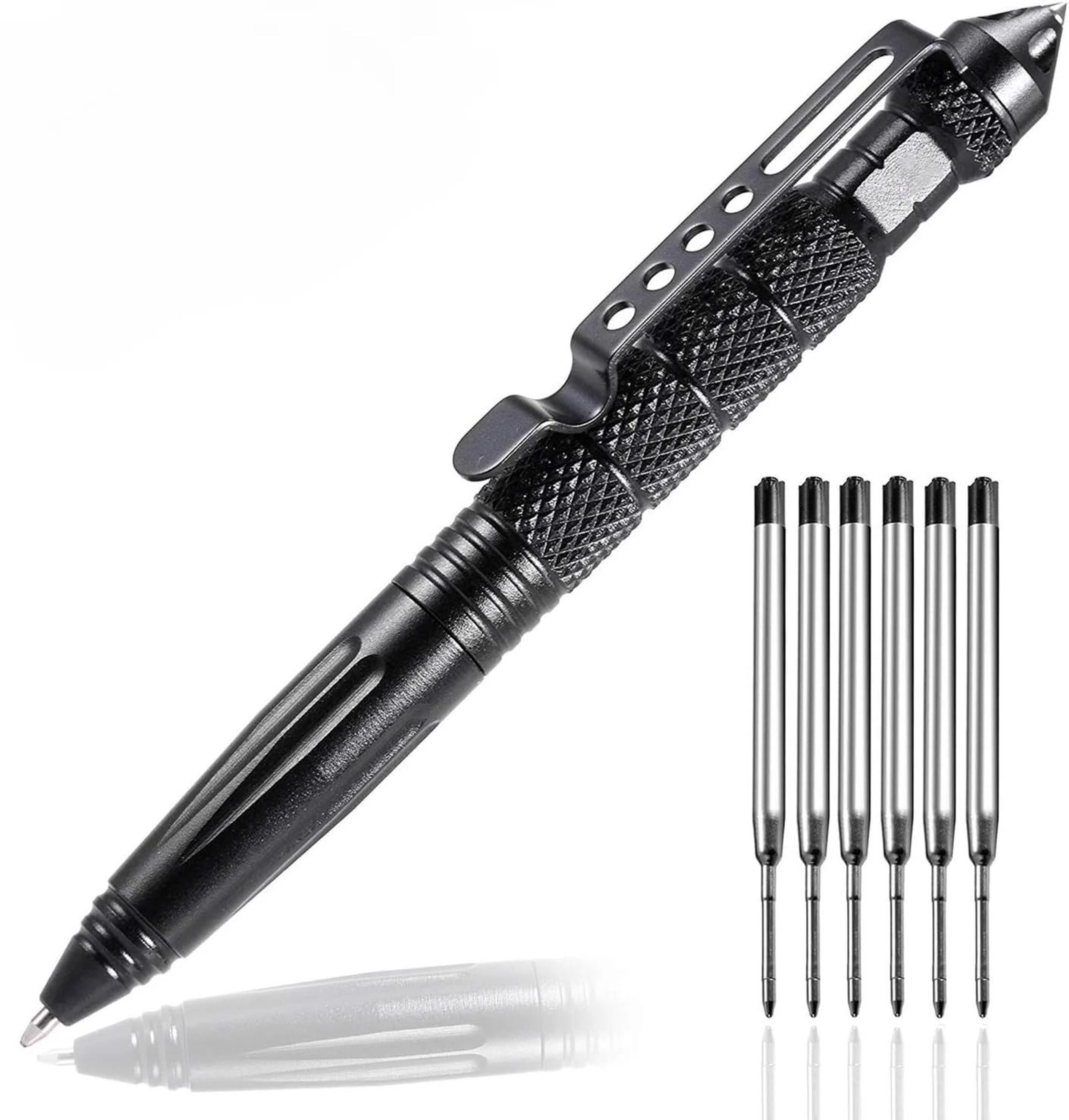 Military Tactical Pen Tungsten Steel Self Defense And Emergency Glass Breaker Heavy Duty Writing To 7