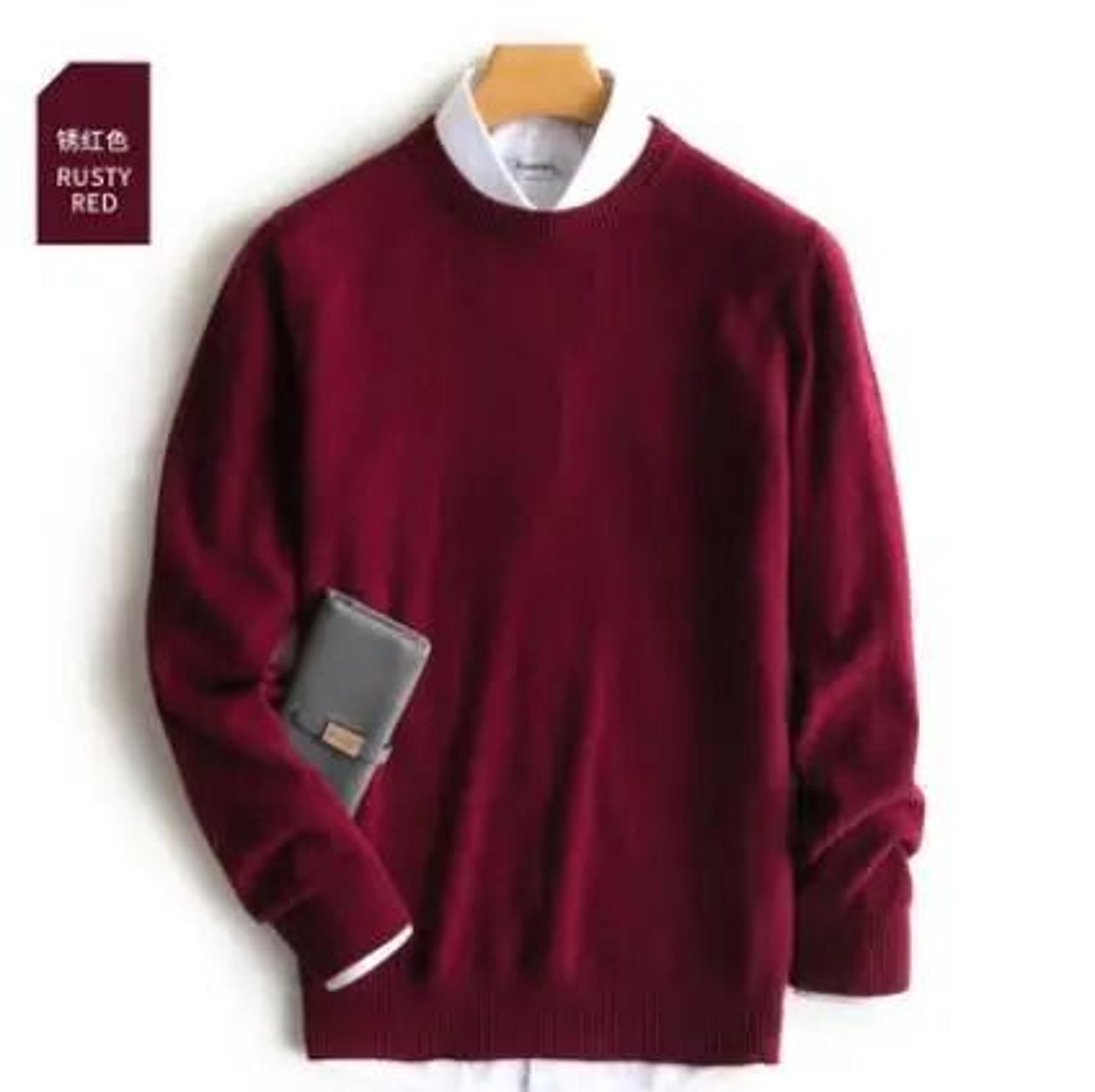 Classic VNeck Pullover Sweater For Men  Warm Cashmere Cotton Blend Winter Jumper 19