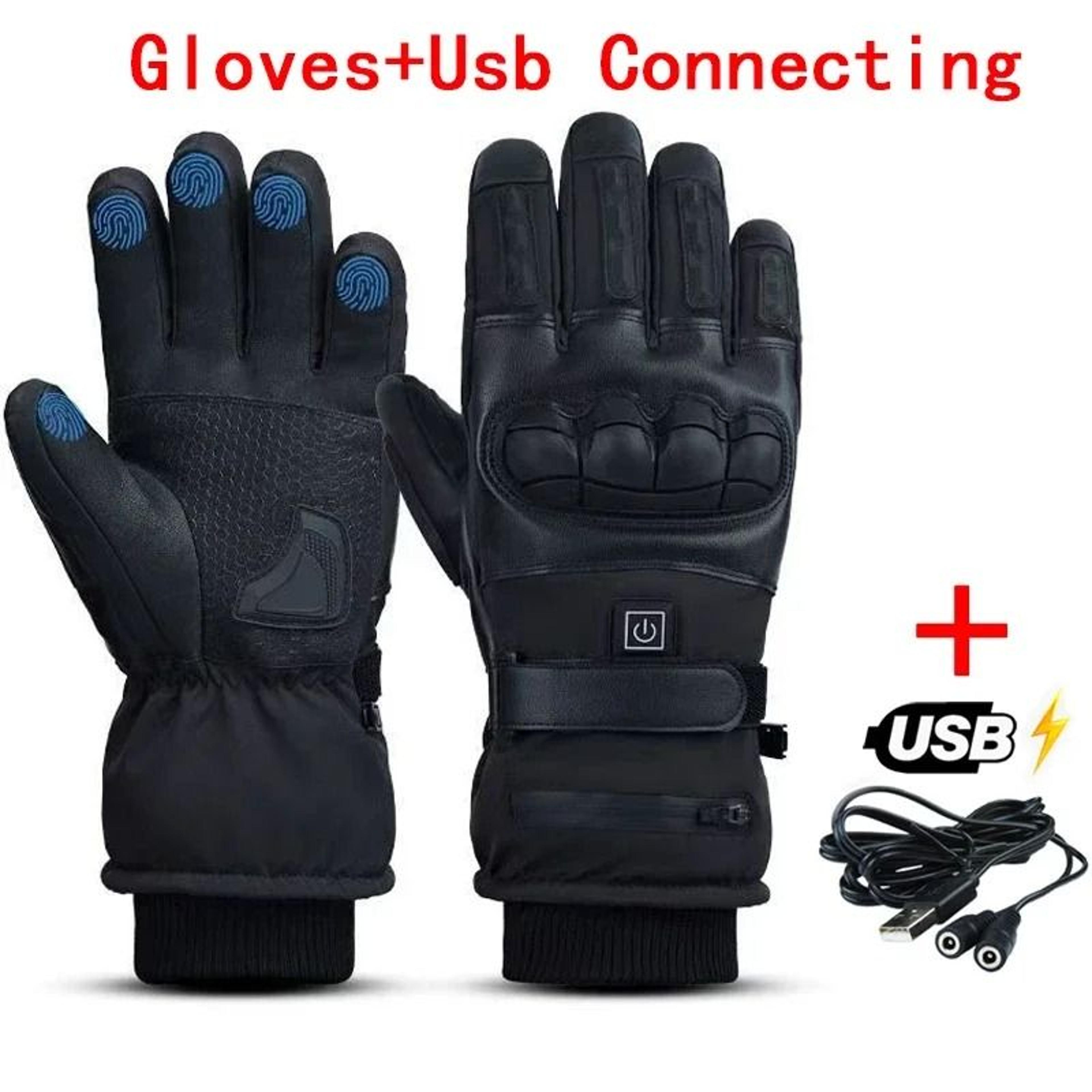 Heated Tactical Motorcycle Gloves  USB Or Battery Powered Winter Riding Gloves For Men 7