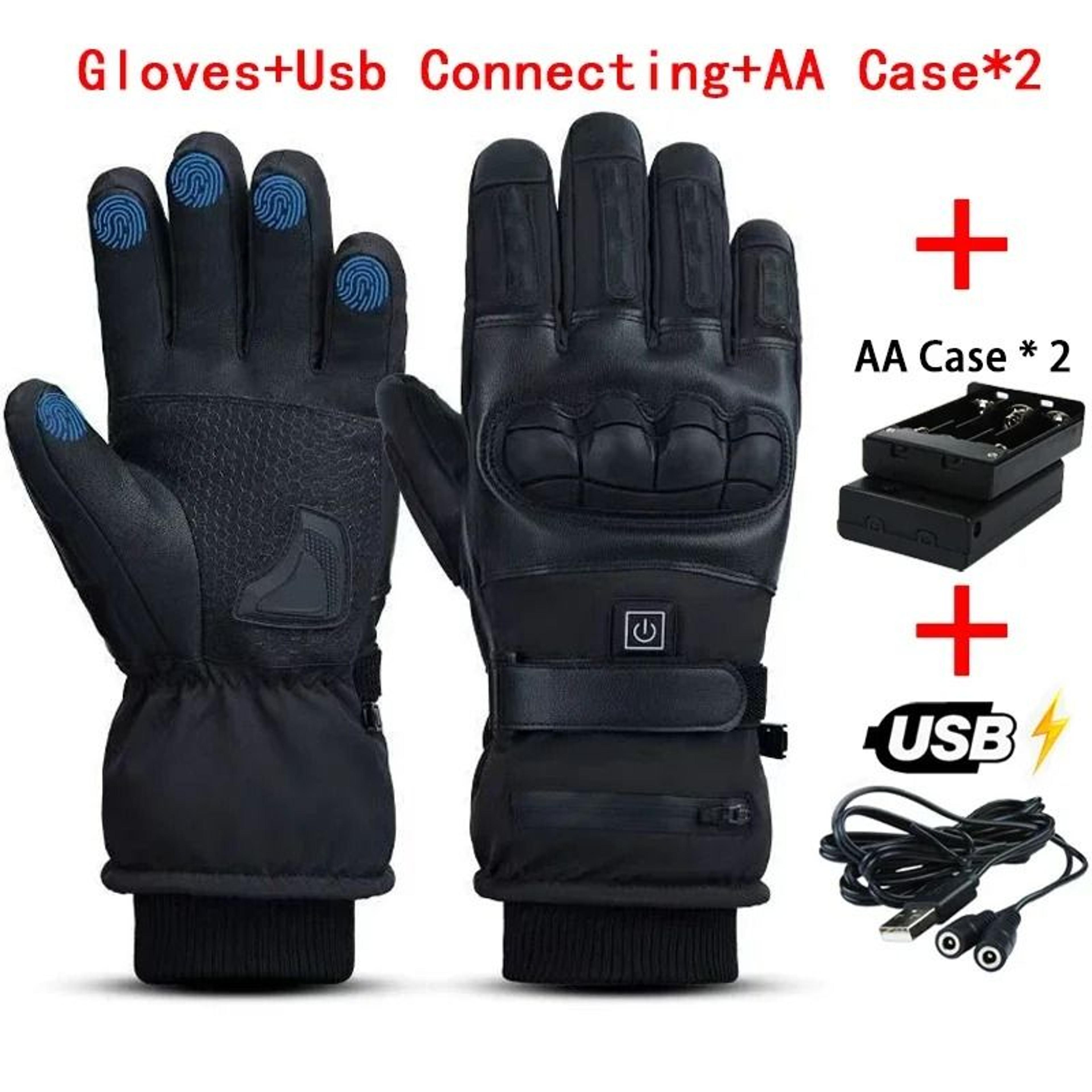 Heated Tactical Motorcycle Gloves  USB Or Battery Powered Winter Riding Gloves For Men 8
