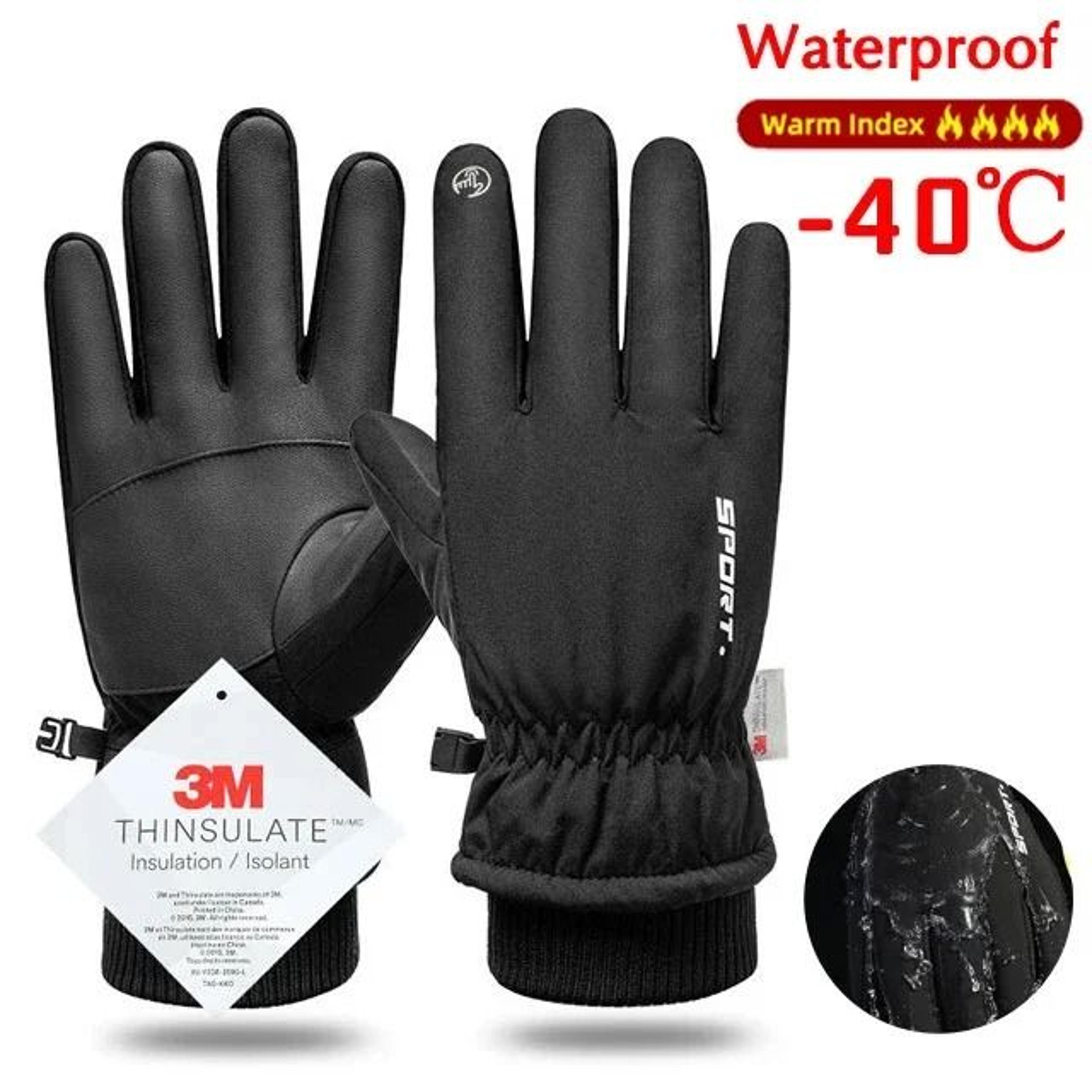 Winter Waterproof Cycling Gloves For Men Outdoor Sports Motorcycle Ski Running Full Finger Touch Sc 6