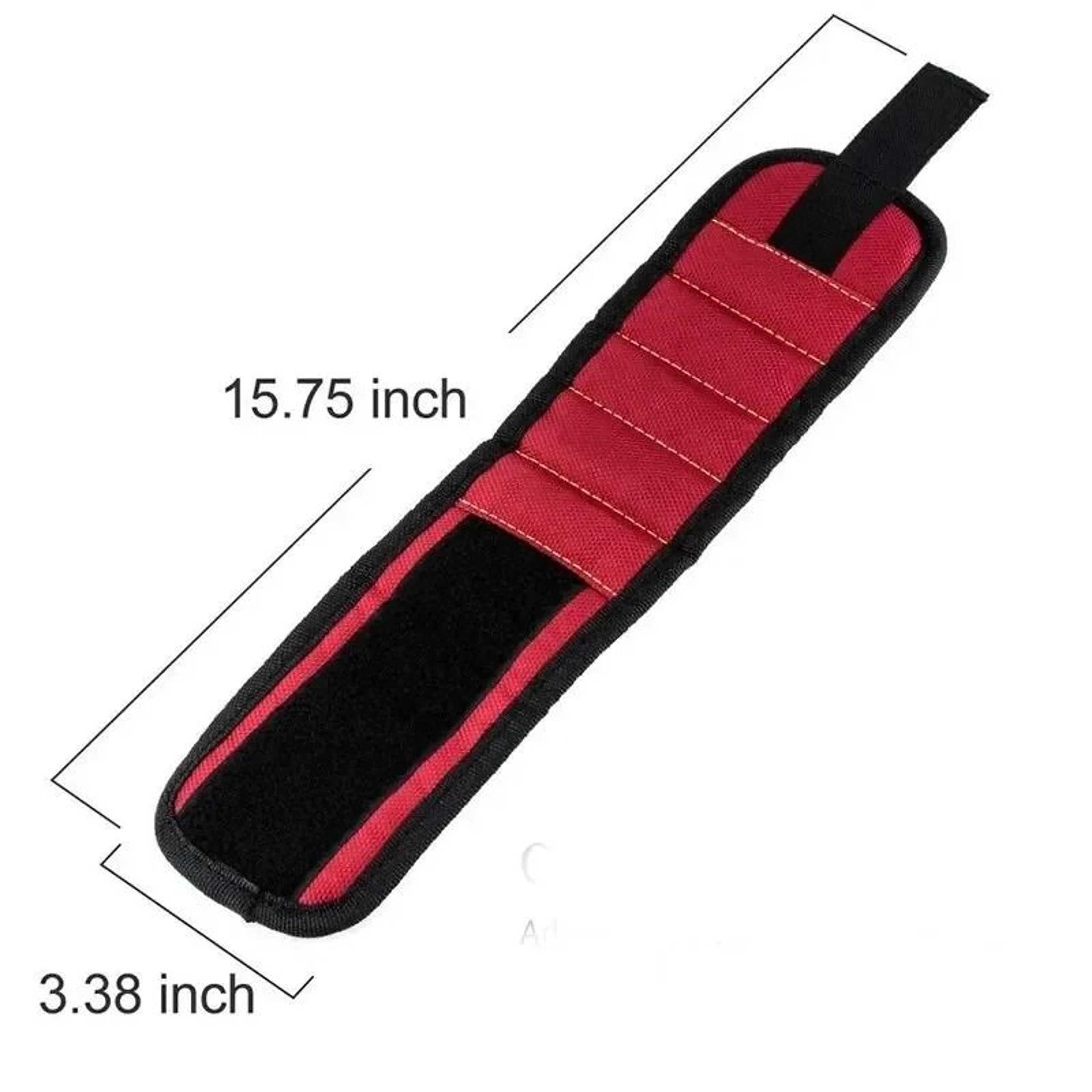 Magnetic Wristband Tool Holder For Screws Nails And Drill Bits With Strong Five Row Magnets 2