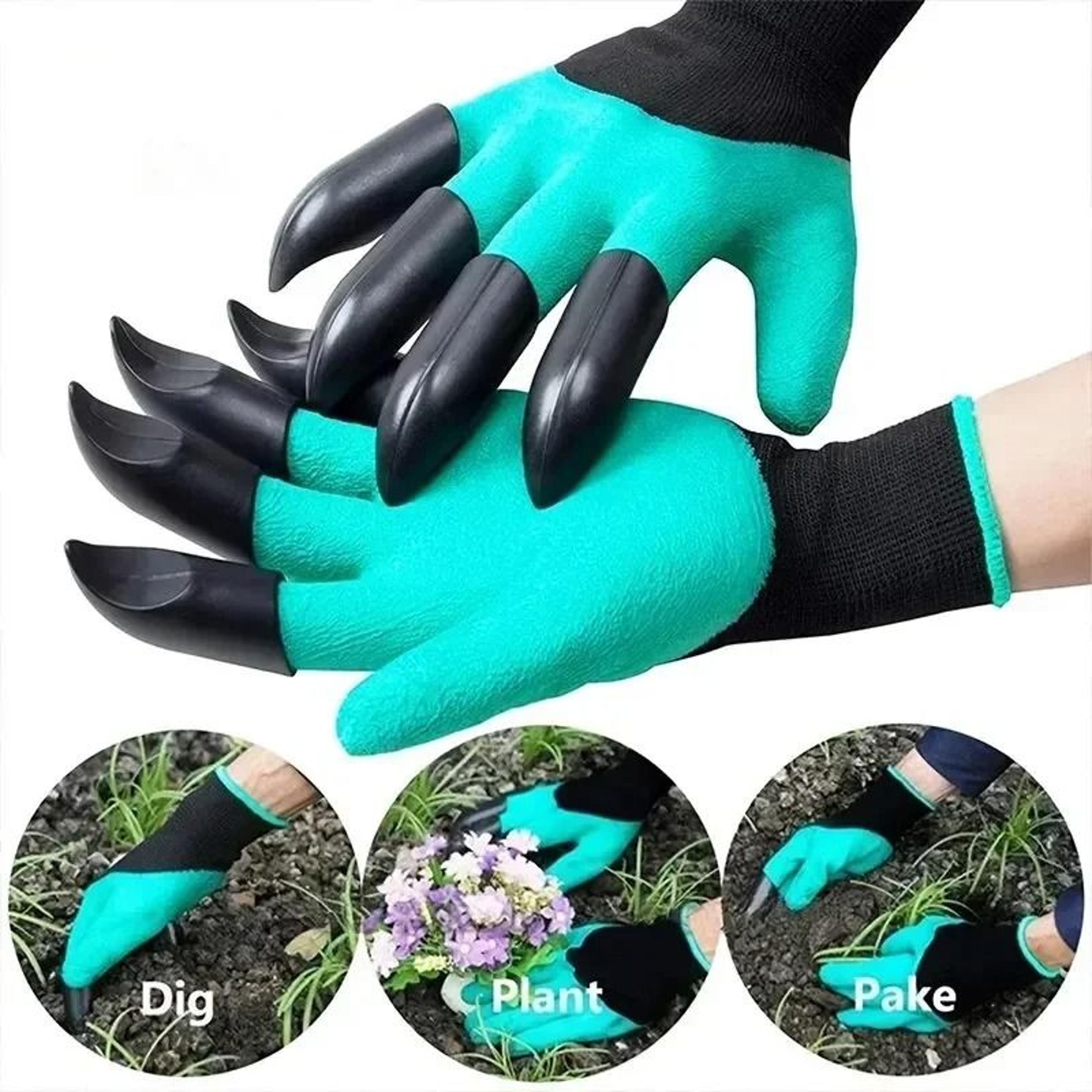 Garden Gloves With Claws For Digging Planting And Weeding Durable Protective Gardening Tool 0