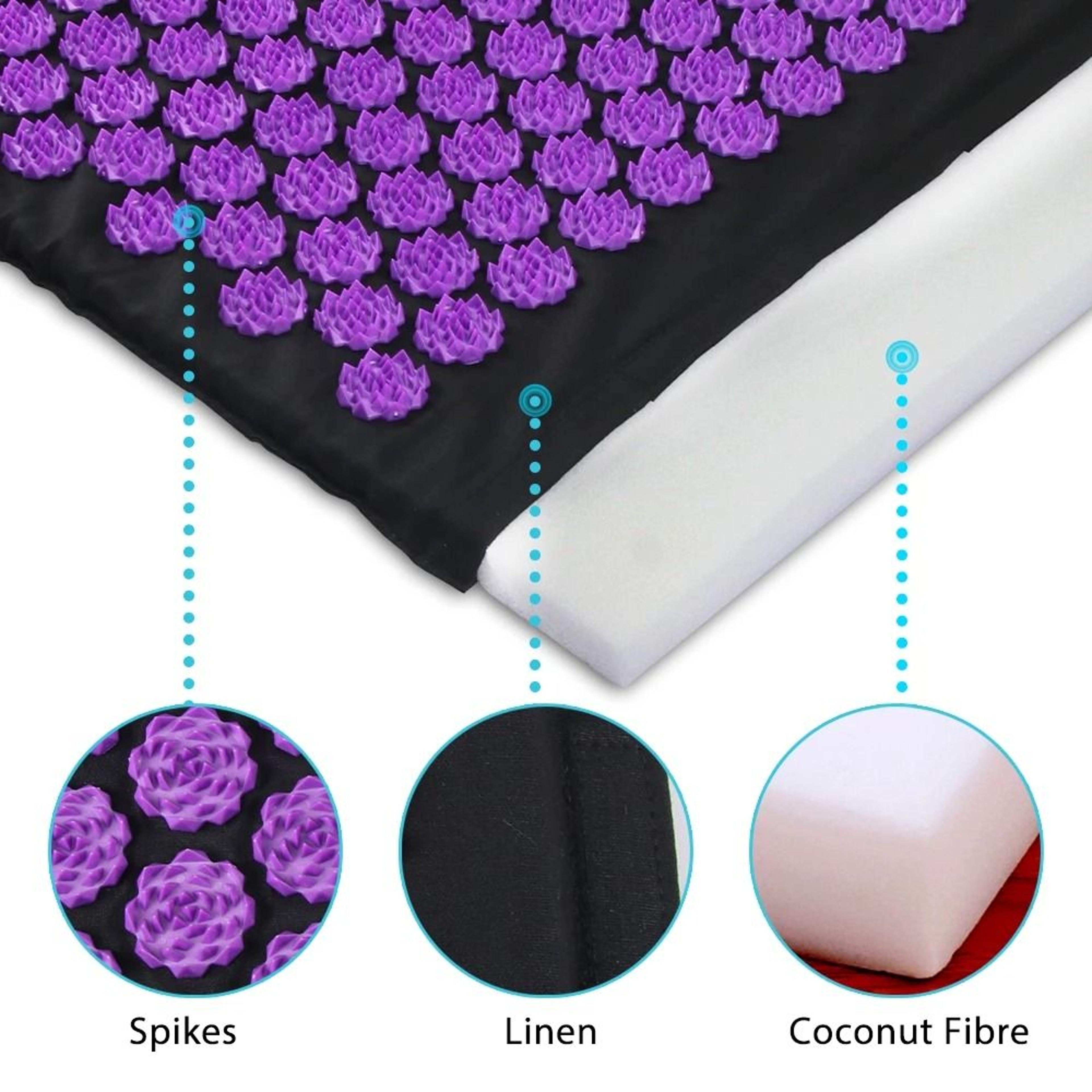 Acupressure Yoga Mat And Pillow Set With Spikes Massage Cushion For Back Neck And Foot Pain Relief 1