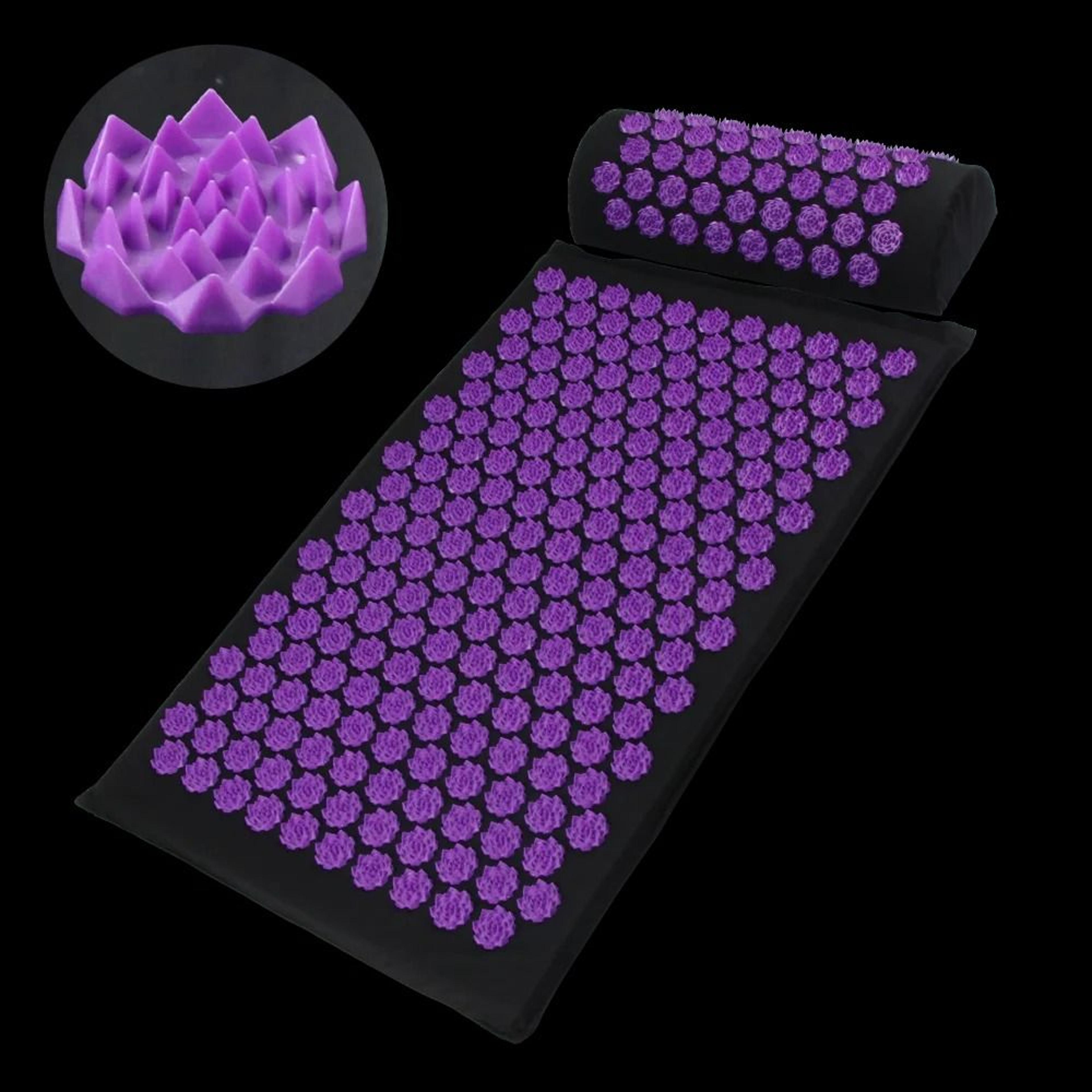 Acupressure Yoga Mat And Pillow Set With Spikes Massage Cushion For Back Neck And Foot Pain Relief 4