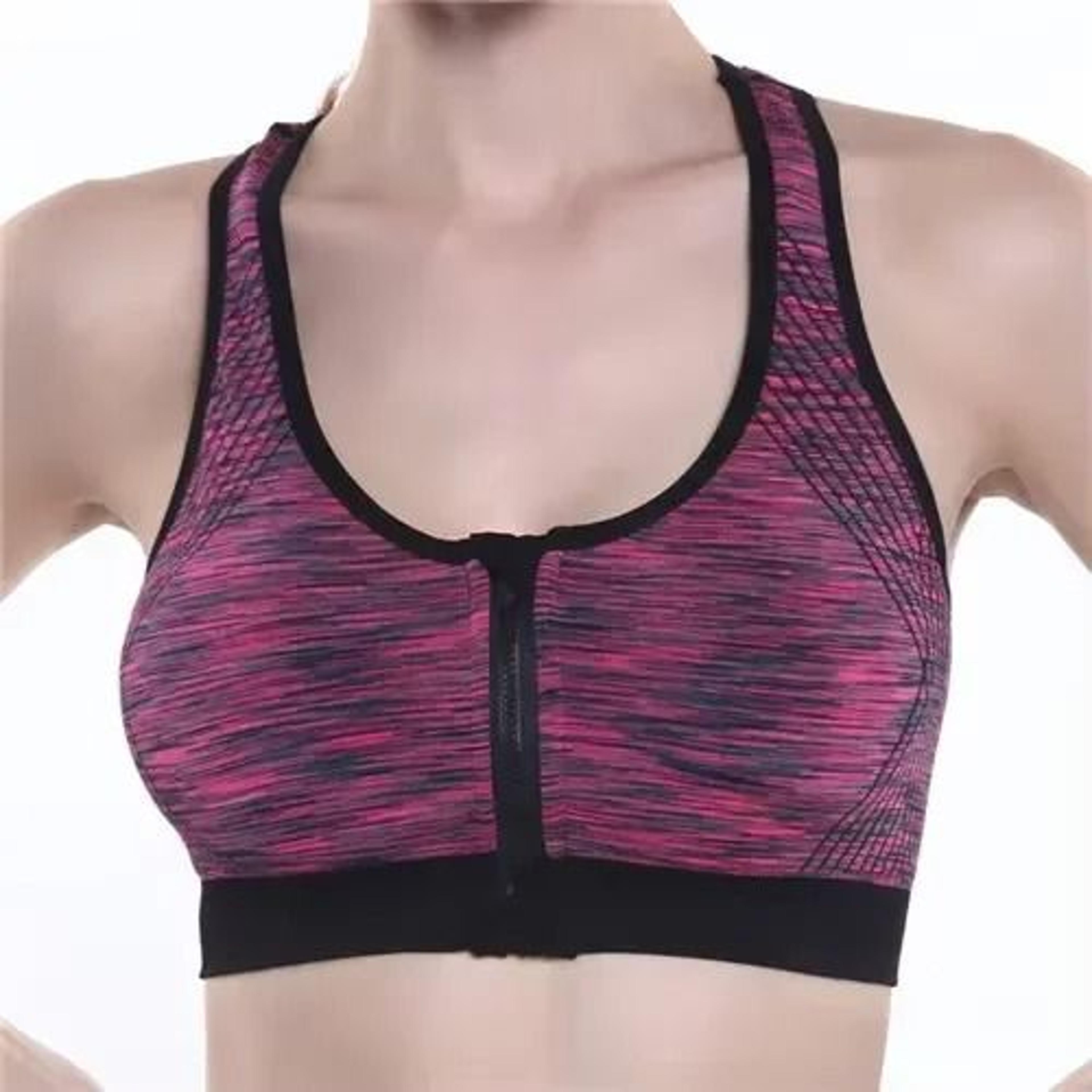 Women Sports Bra Front Zipper 6