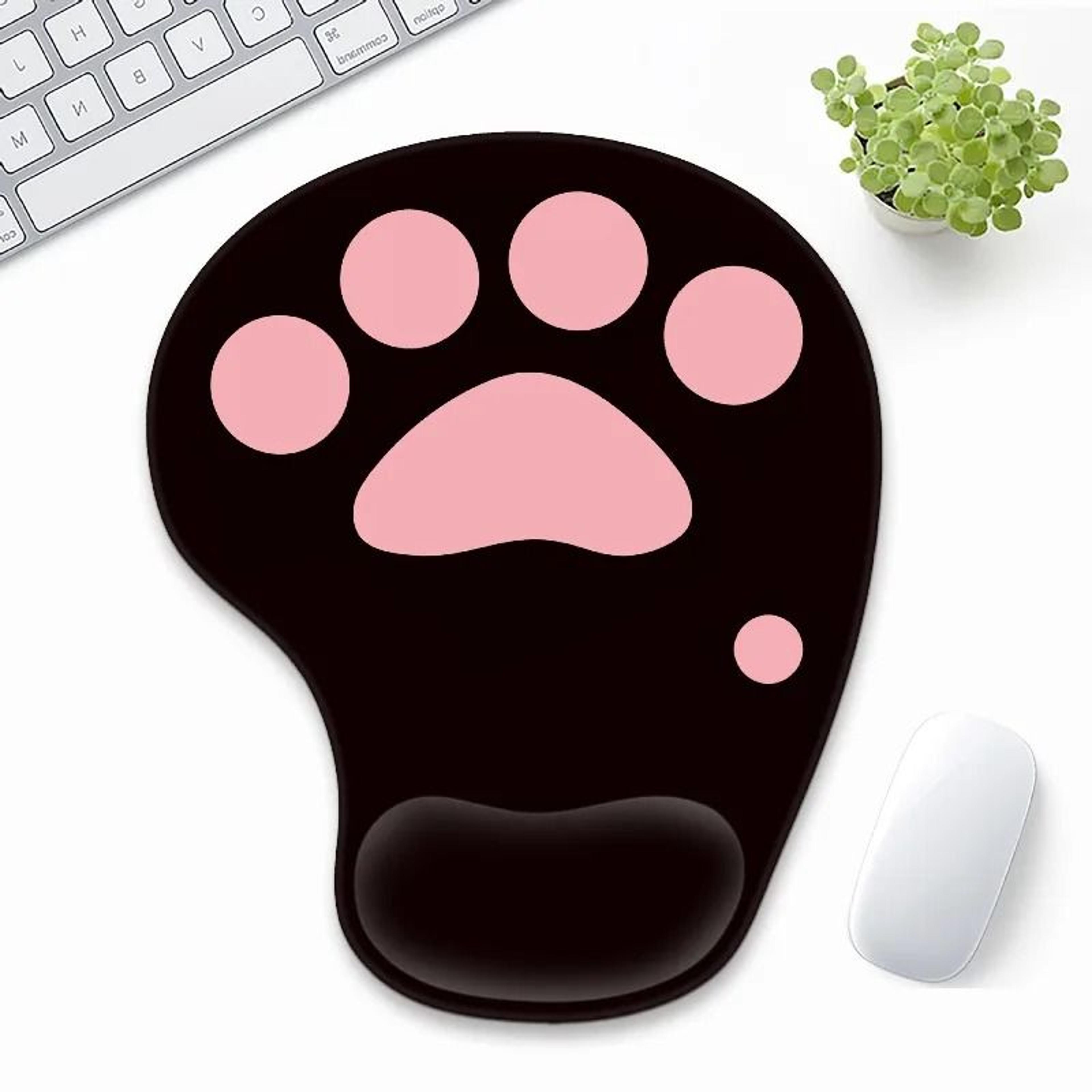 ergonomic cat paw mouse pad with wrist rest