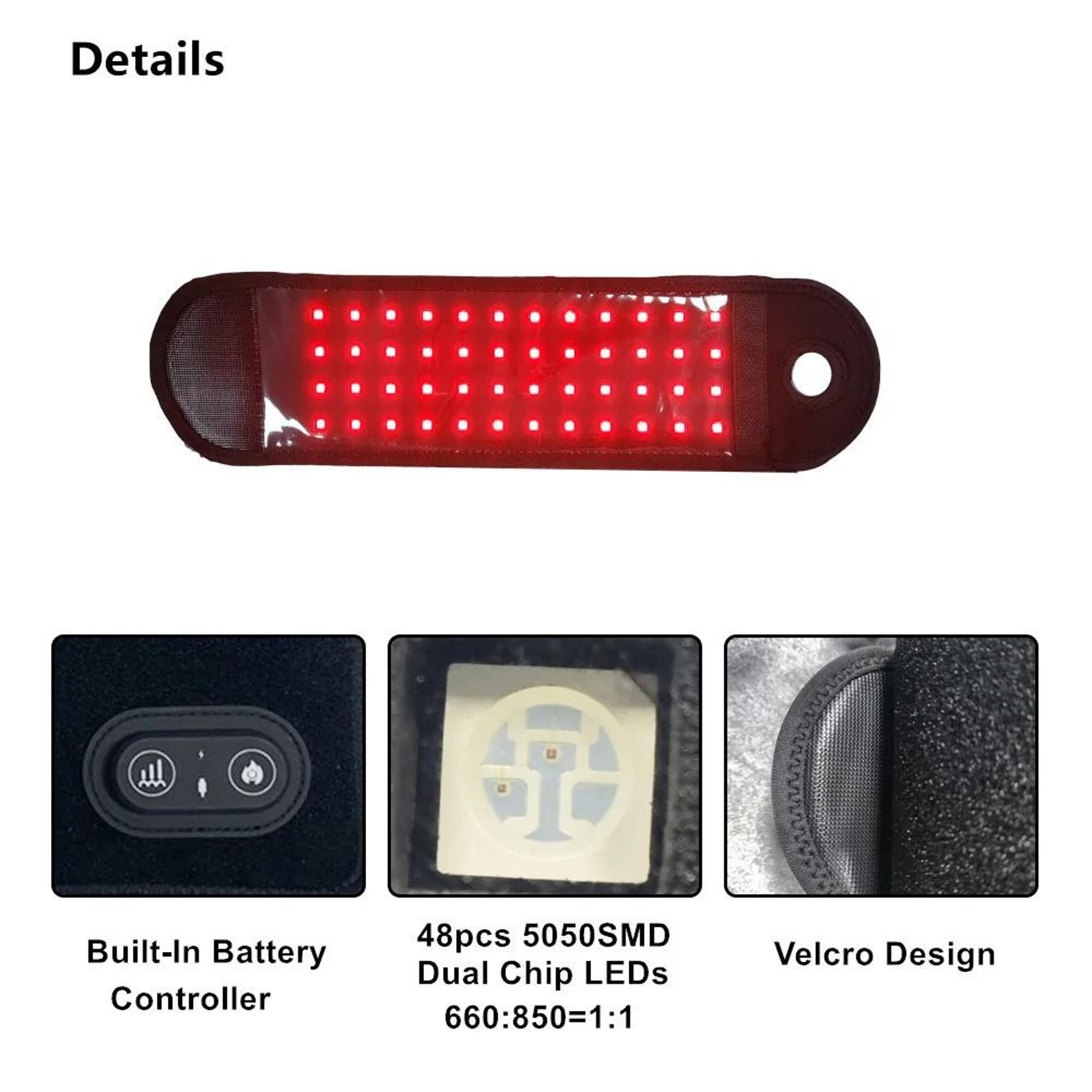 Rechargeable Red And Infrared Light Therapy Wrist Wrap 3